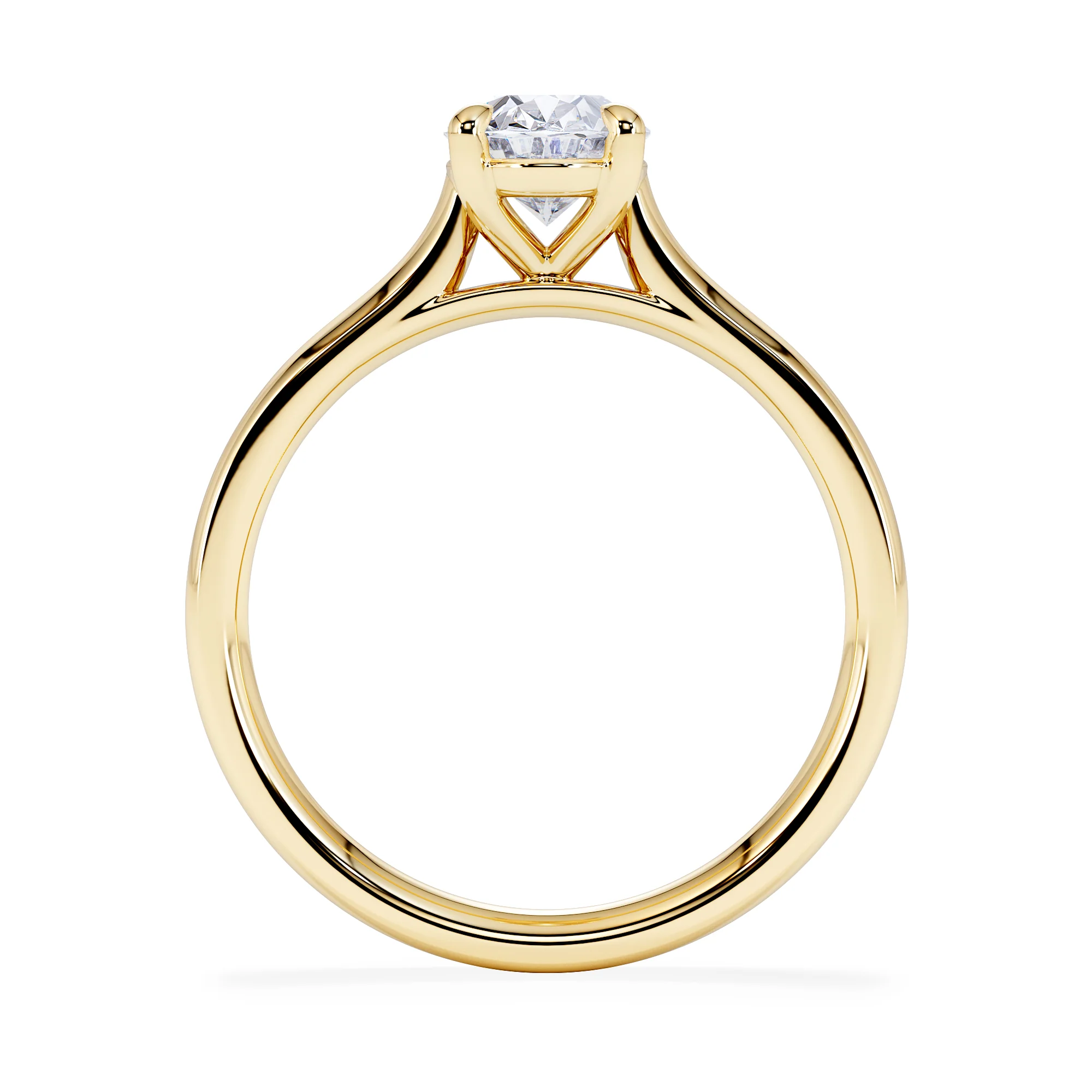 Amora Oval 1.00ct Diamond Engagement Ring G/VS1 Set in 18K Gold - Image 3