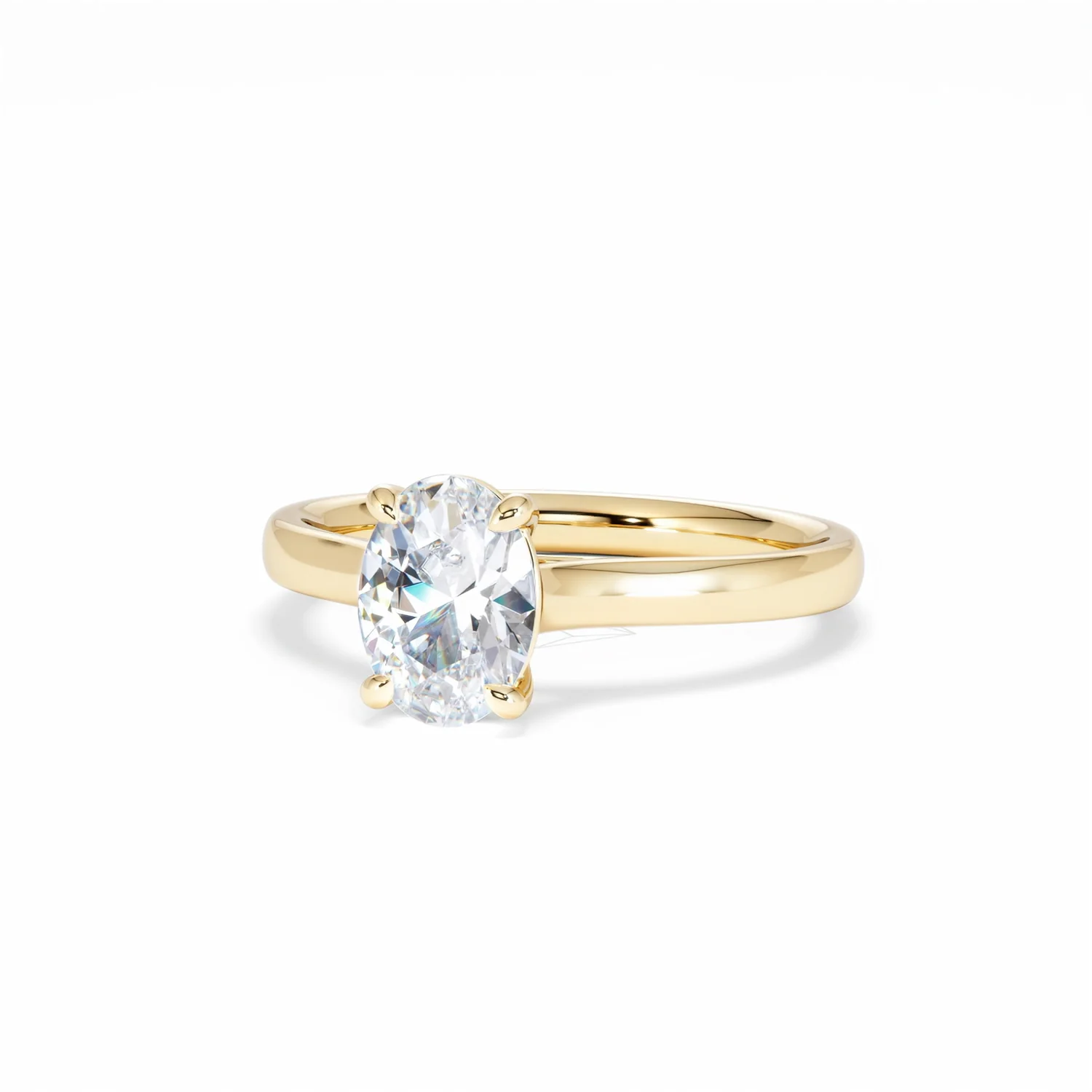 Amora Oval 1.00ct Diamond Engagement Ring G/VS1 Set in 18K Gold - Image 86