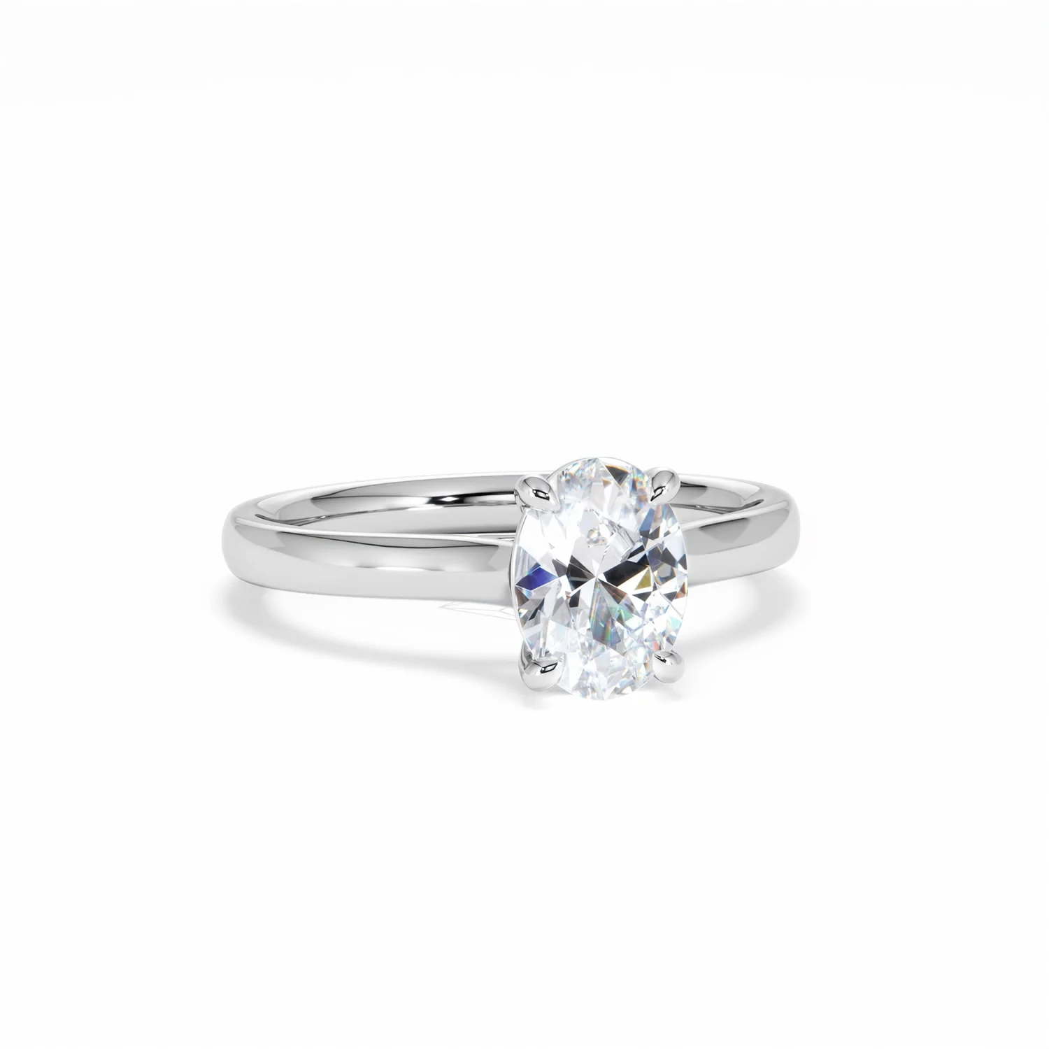 Amora Oval 1.00ct Diamond Engagement Ring G/VS1 Set in 18K White Gold - Image 13