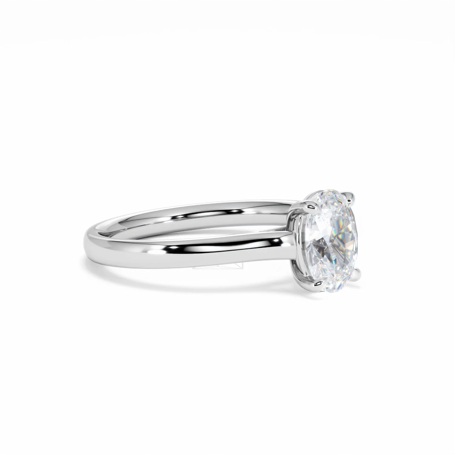 Amora Oval 1.00ct Diamond Engagement Ring G/VS1 Set in 18K White Gold - Image 20