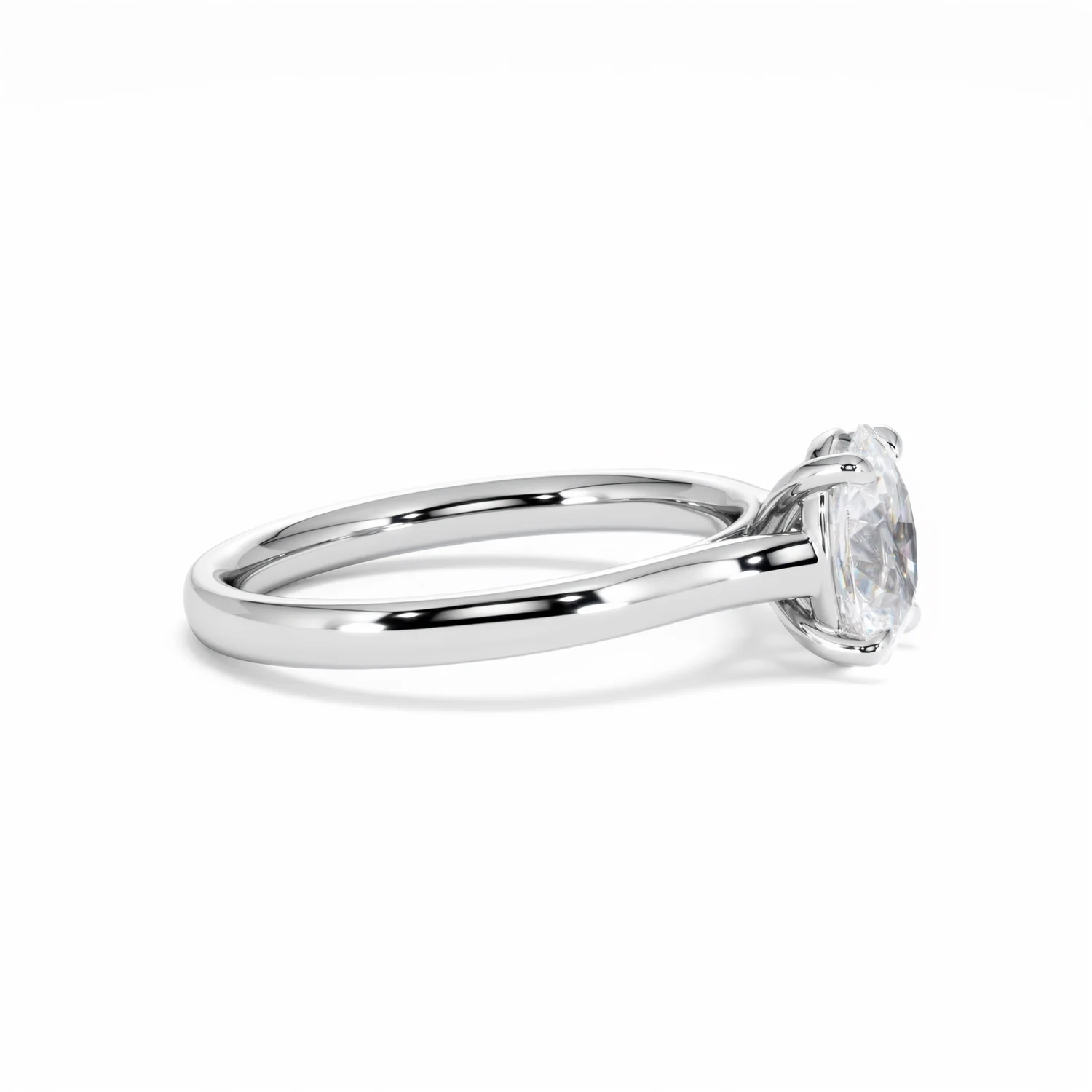 Amora Oval 1.00ct Diamond Engagement Ring G/VS1 Set in 18K White Gold - Image 26