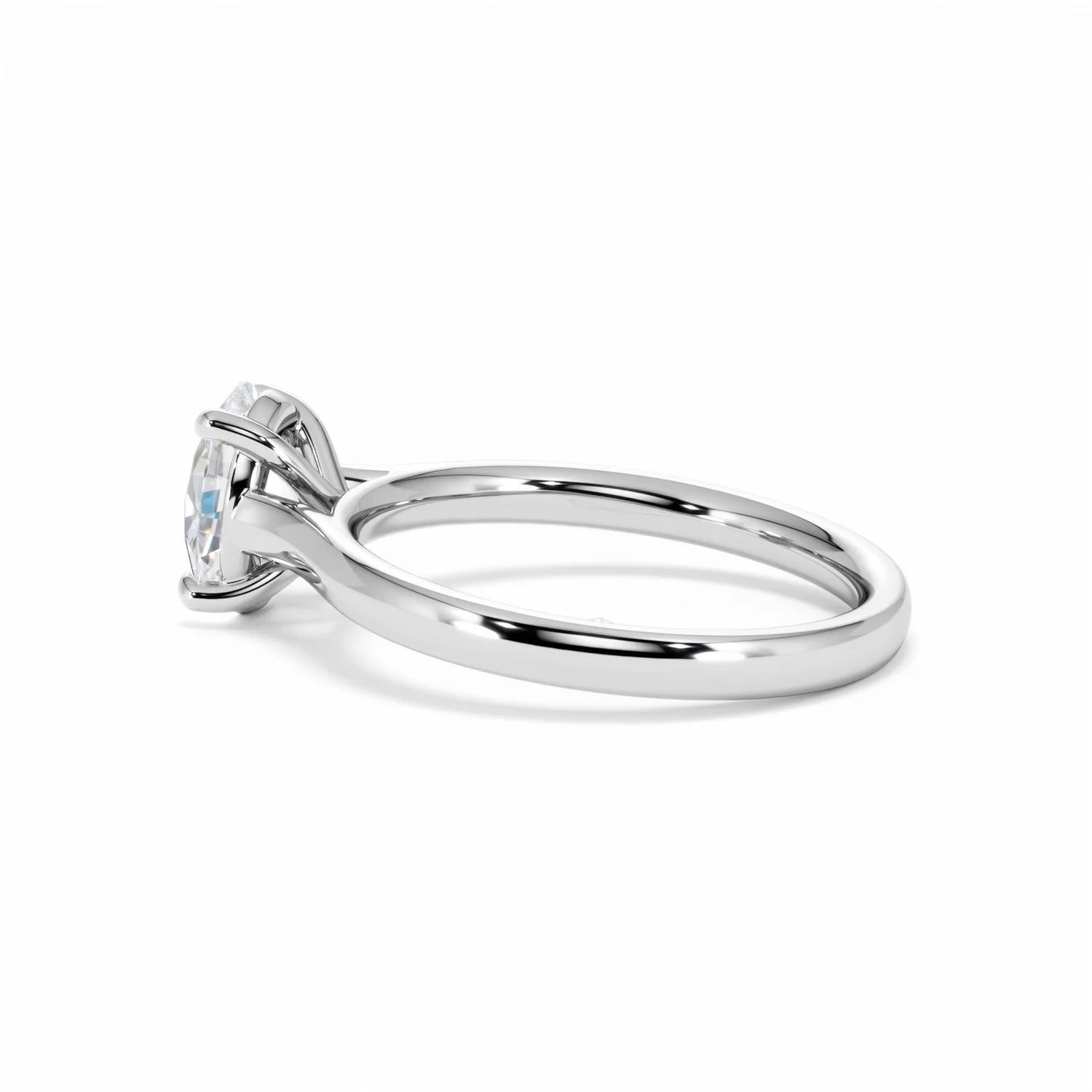Amora Oval 1.00ct Diamond Engagement Ring G/VS1 Set in 18K White Gold - Image 66