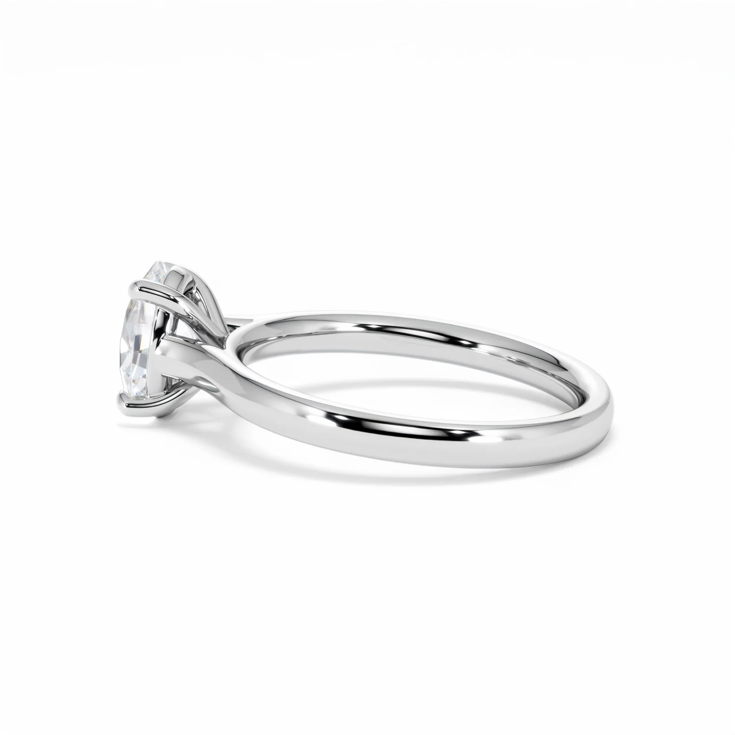 Amora Oval 1.00ct Diamond Engagement Ring G/VS1 Set in 18K White Gold - Image 67