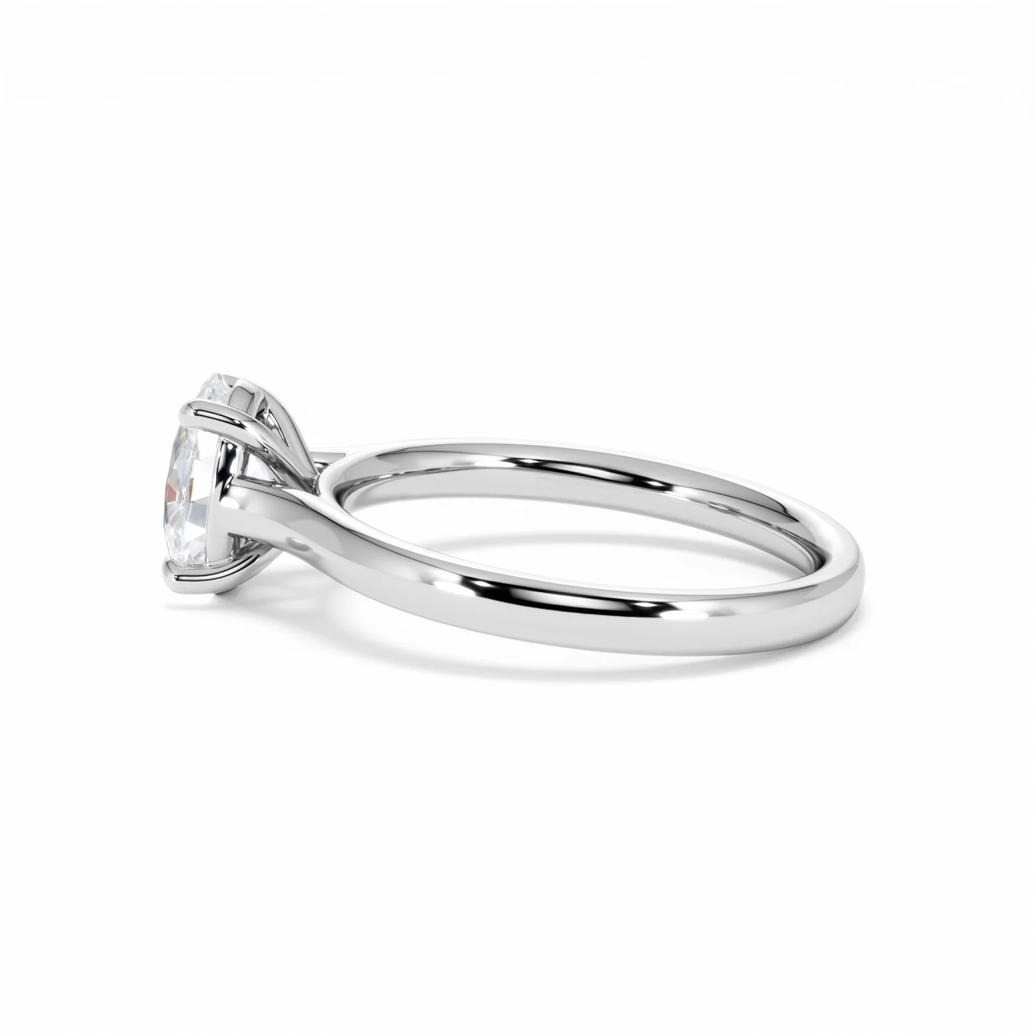 Amora Oval 1.00ct Diamond Engagement Ring G/VS1 Set in 18K White Gold - Image 68