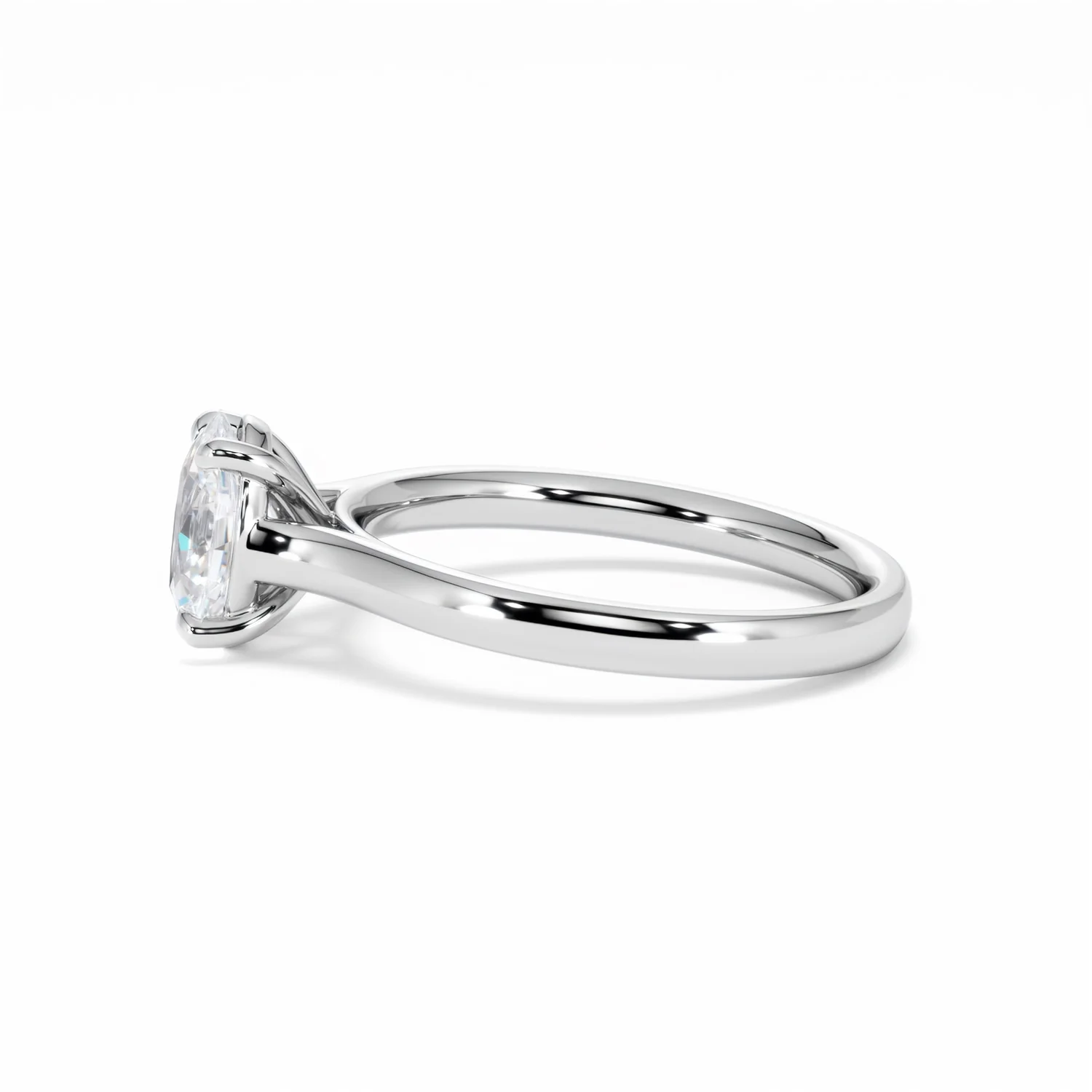 Amora Oval 1.00ct Diamond Engagement Ring G/VS1 Set in 18K White Gold - Image 71