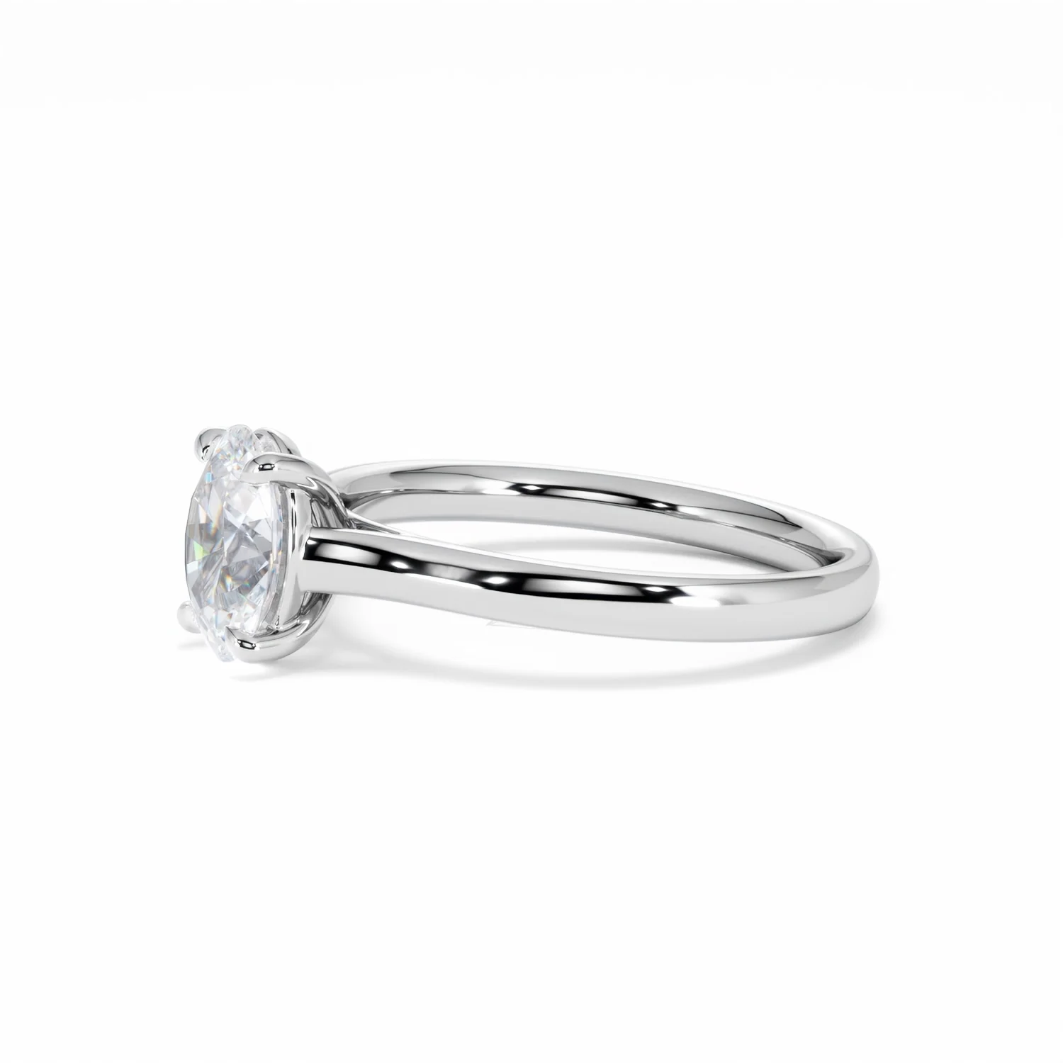 Amora Oval 1.00ct Diamond Engagement Ring G/VS1 Set in 18K White Gold - Image 76