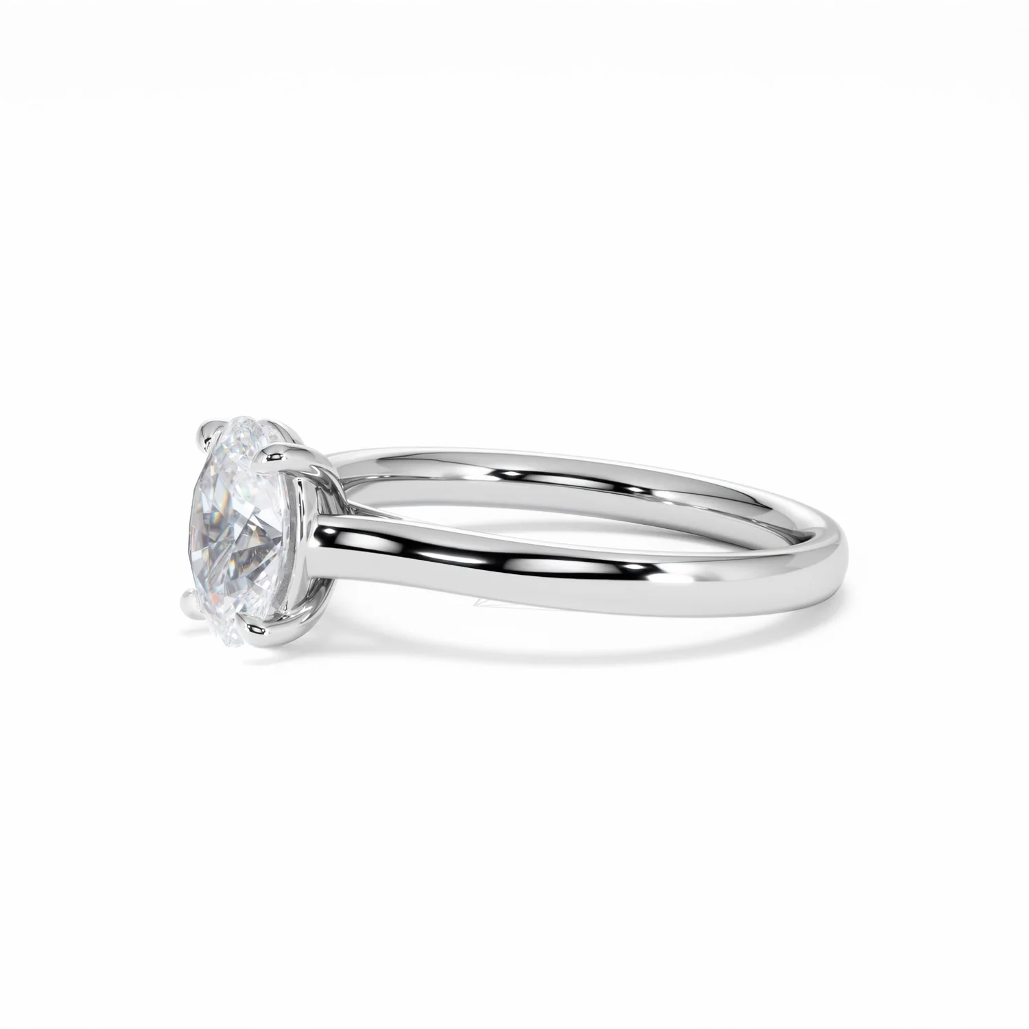 Amora Oval 1.00ct Diamond Engagement Ring G/VS1 Set in 18K White Gold - Image 77