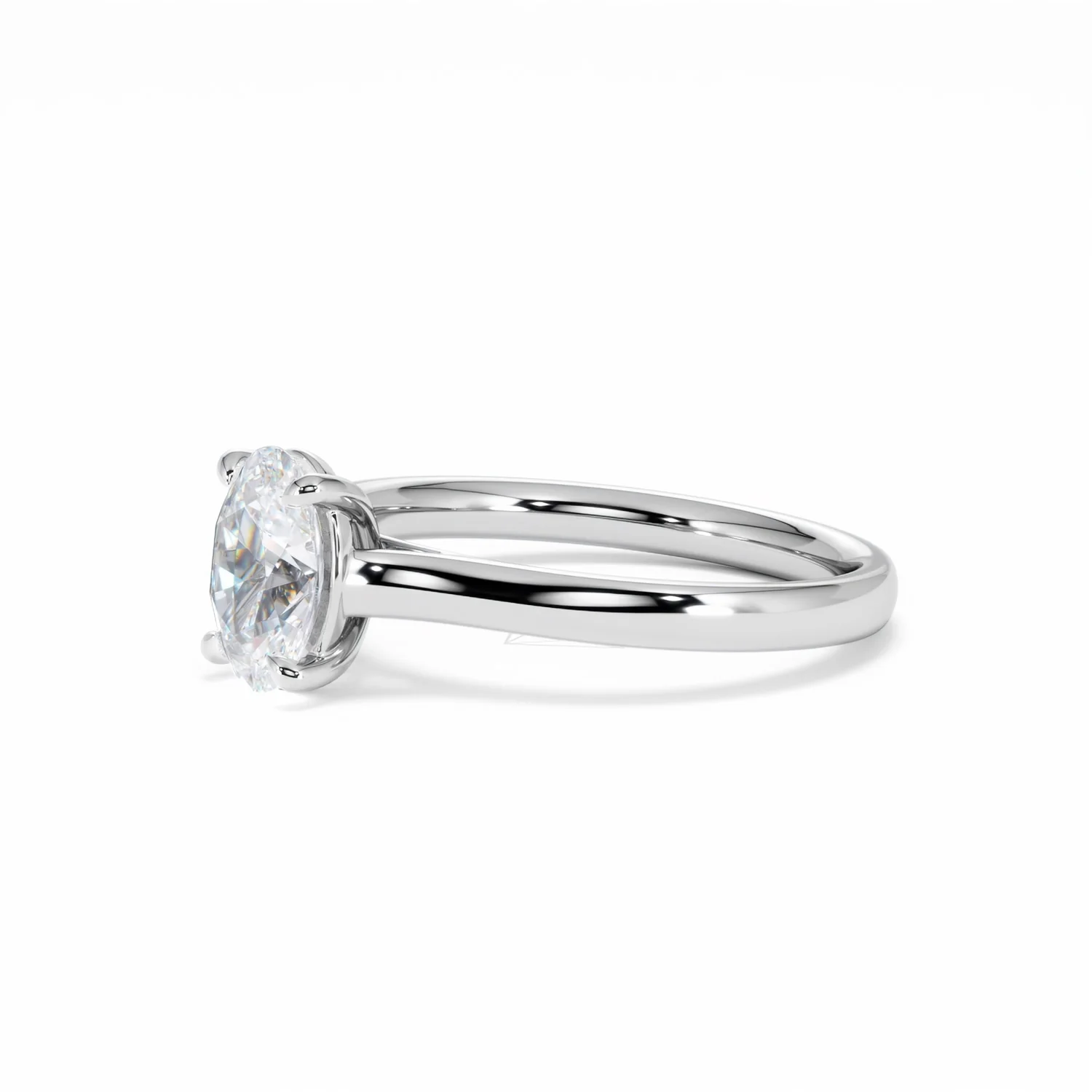 Amora Oval 1.00ct Diamond Engagement Ring G/VS1 Set in 18K White Gold - Image 78