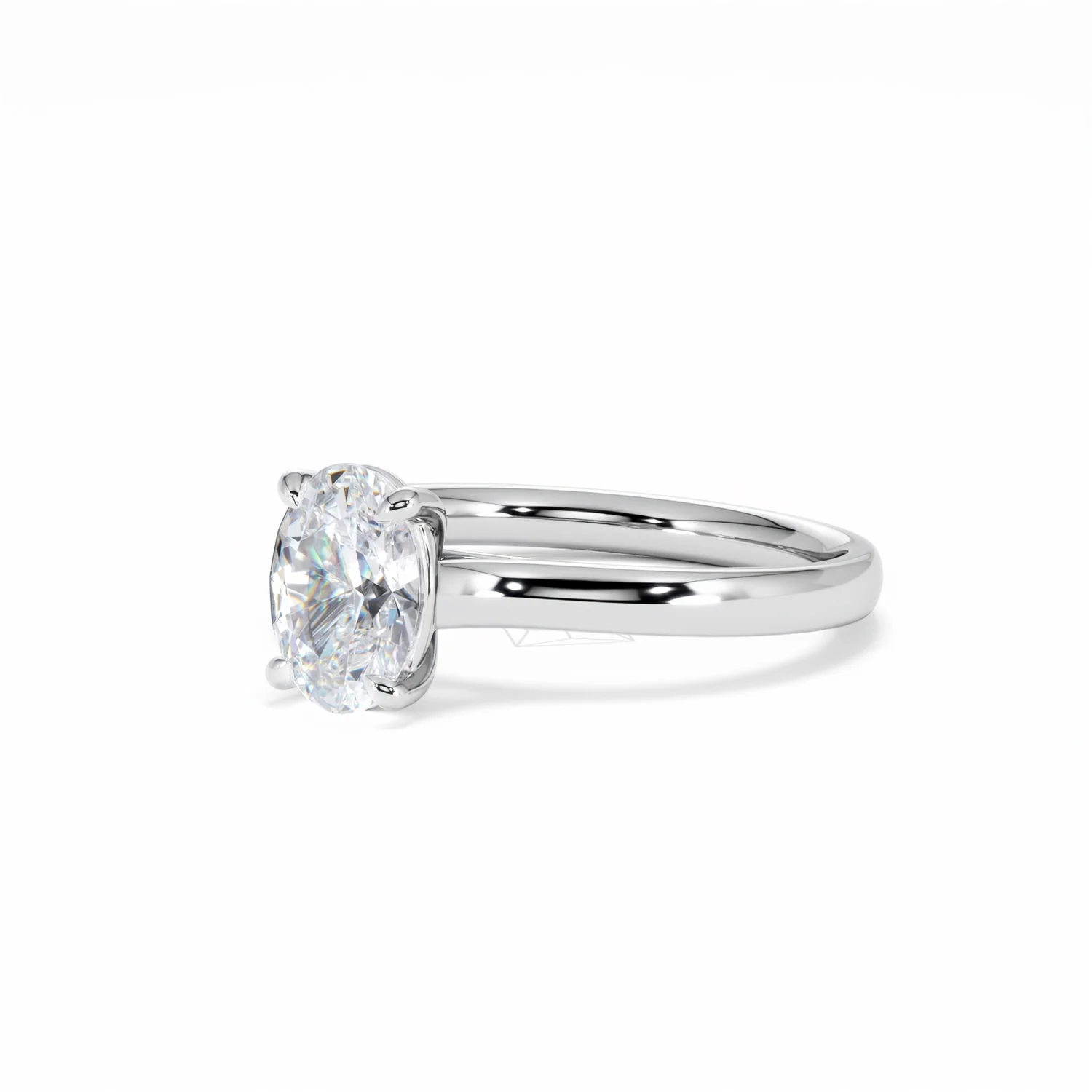 Amora Oval 1.00ct Diamond Engagement Ring G/VS1 Set in 18K White Gold - Image 82