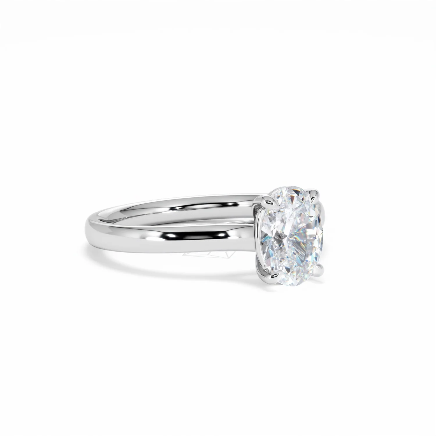 Amora Oval 1.00ct Diamond Engagement Ring G/VS1 Set in Platinum - Image 17