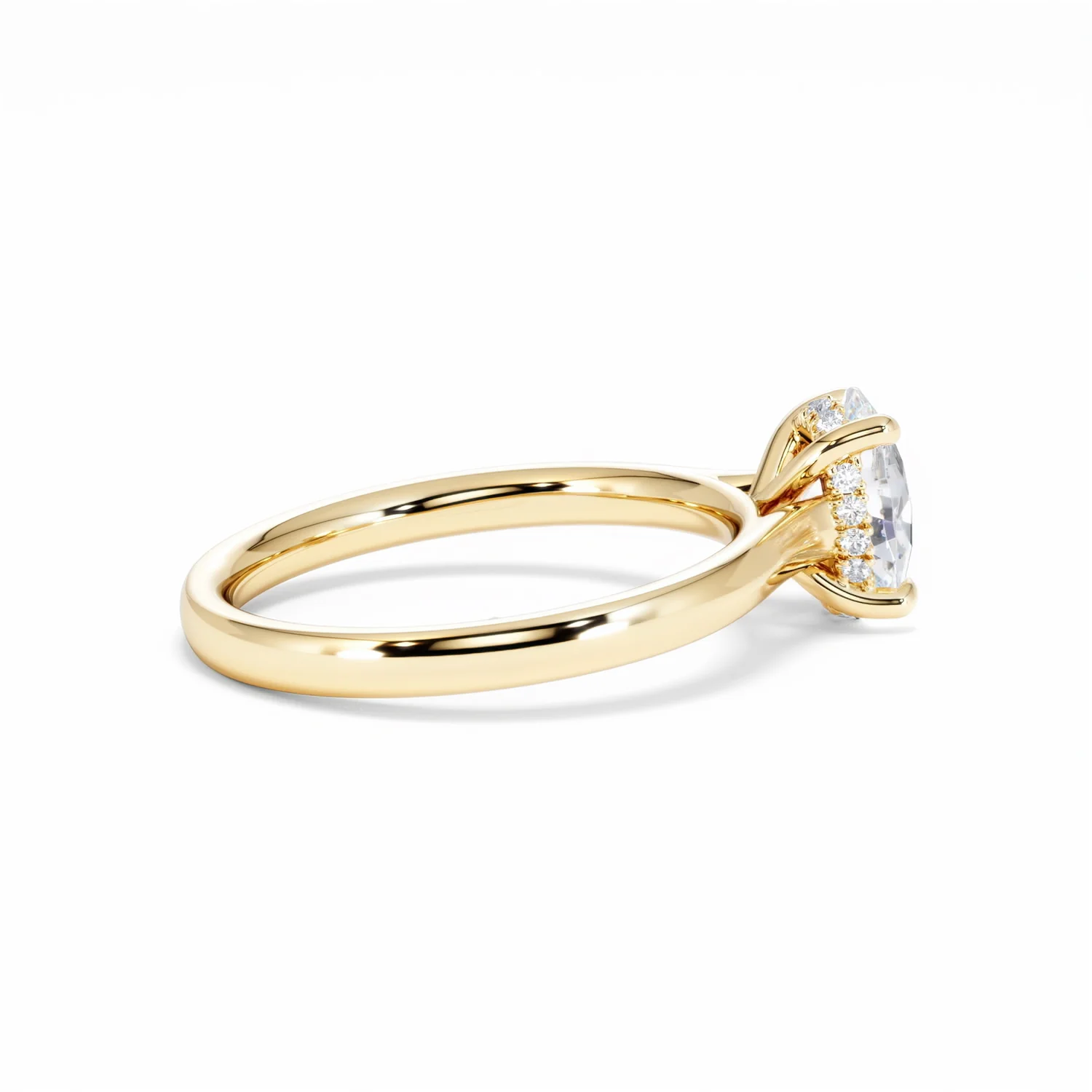 Amora Oval 1.00ct Hidden Halo Diamond Engagement Ring G/VS1 Set in 18K Gold - Image 33