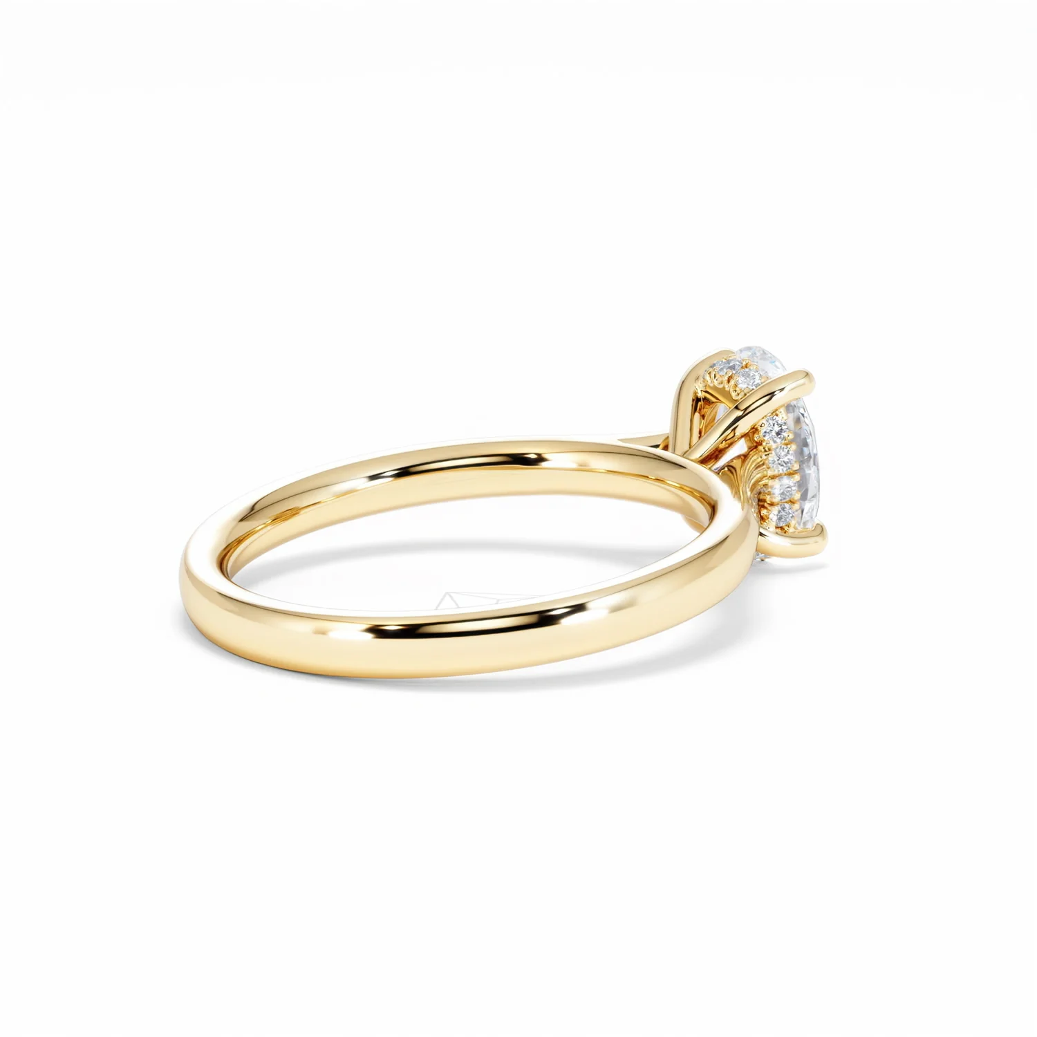 Amora Oval 1.00ct Hidden Halo Diamond Engagement Ring G/VS1 Set in 18K Gold - Image 38