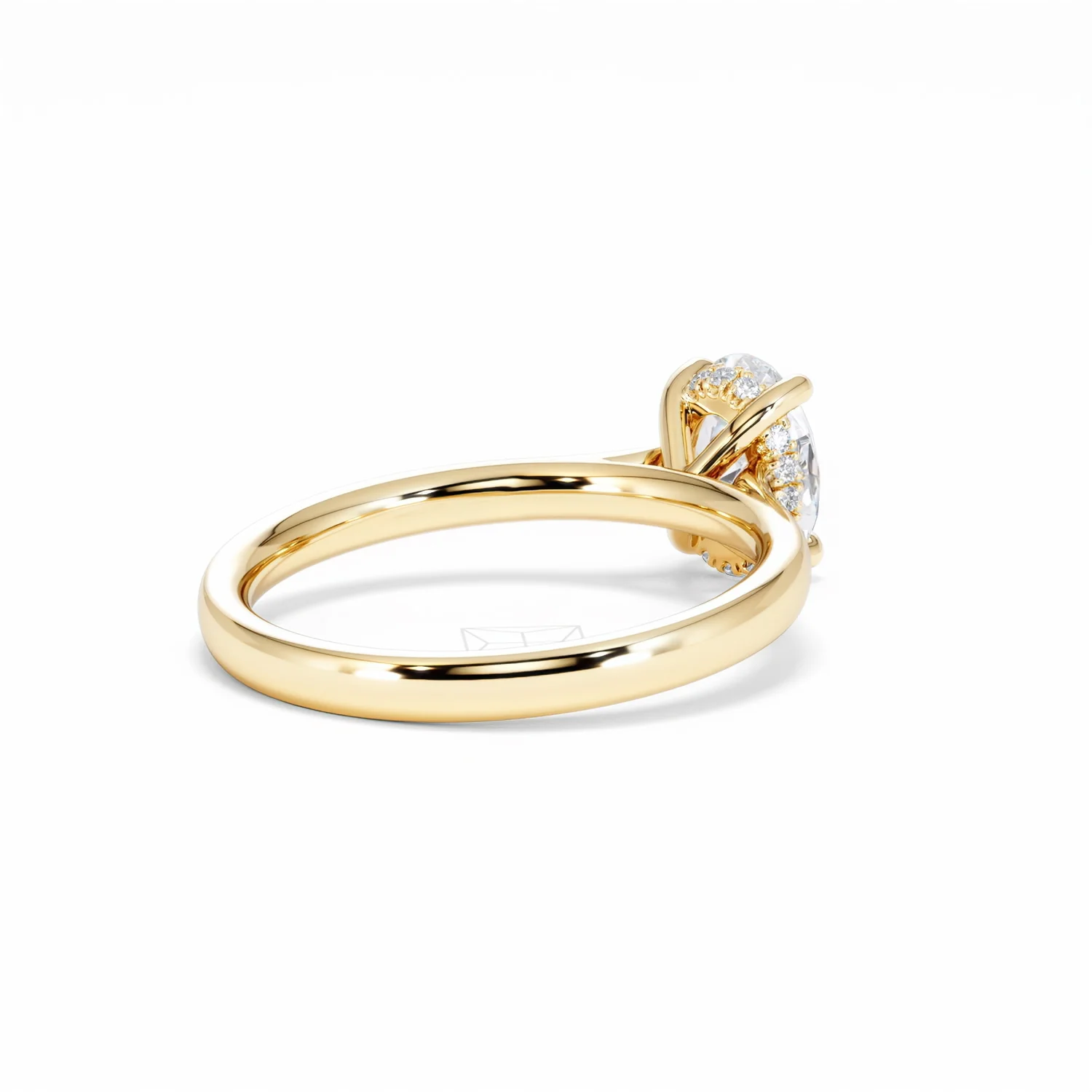 Amora Oval 1.00ct Hidden Halo Diamond Engagement Ring G/VS1 Set in 18K Gold - Image 41