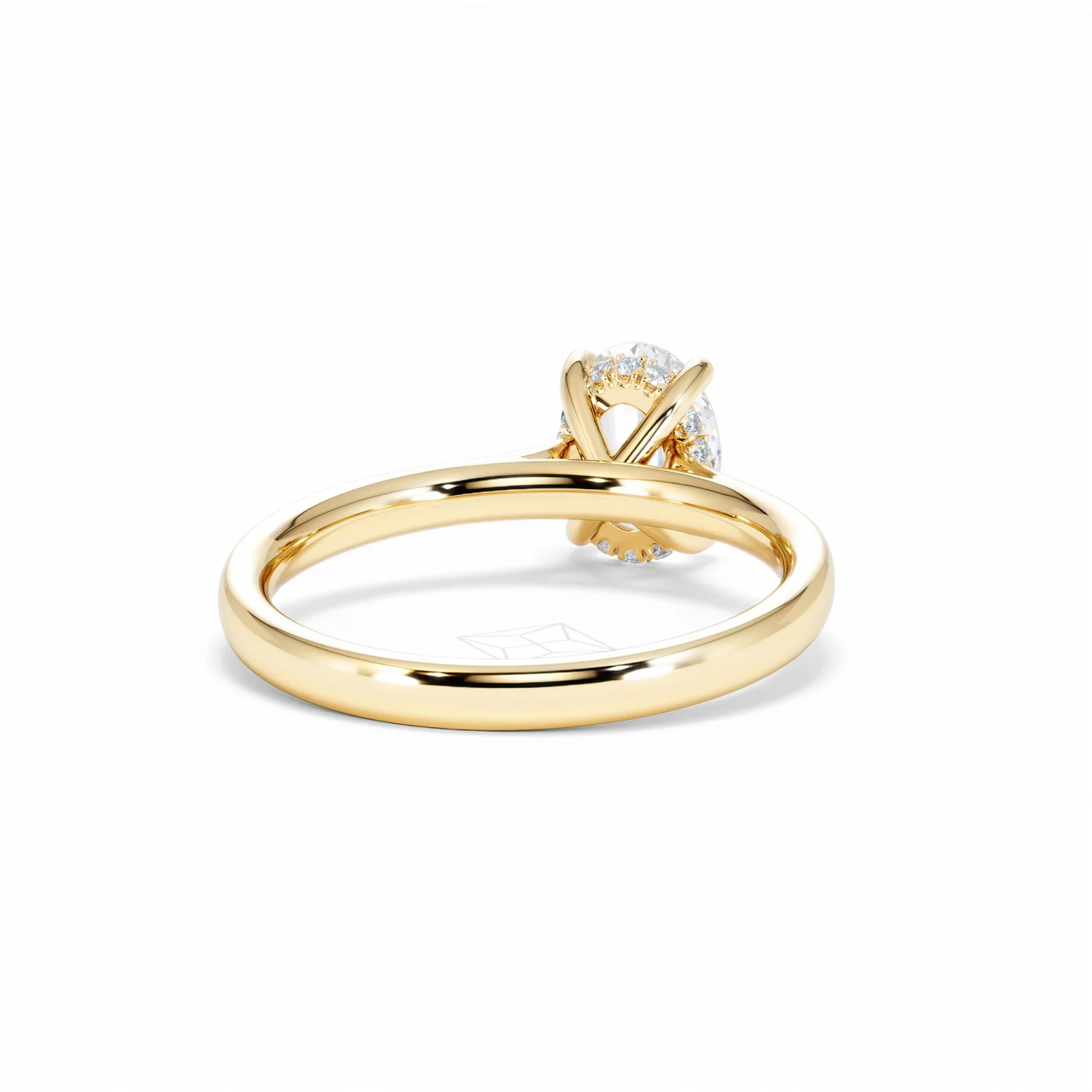 Amora Oval 1.00ct Hidden Halo Diamond Engagement Ring G/VS1 Set in 18K Gold - Image 46