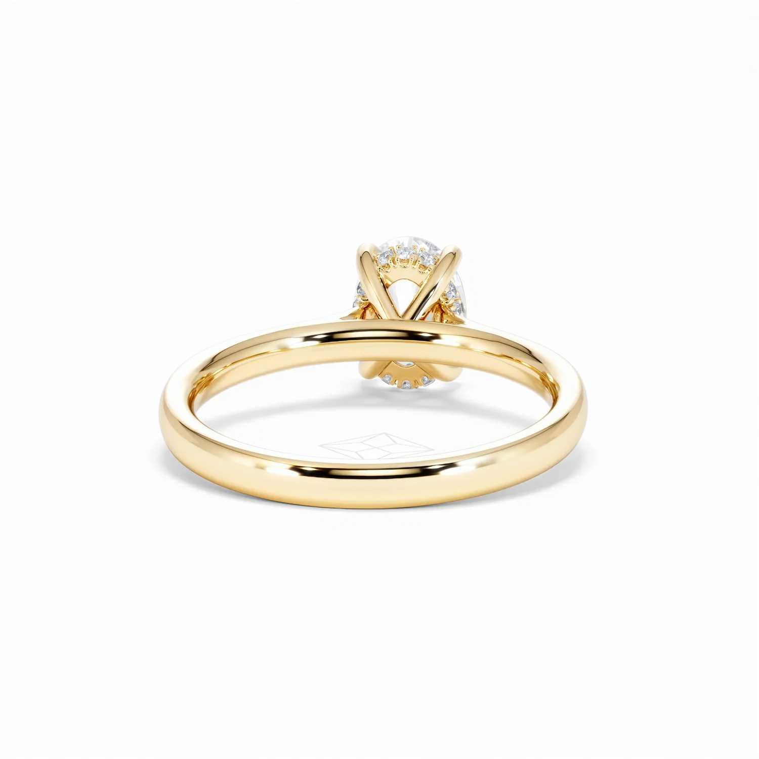 Amora Oval 1.00ct Hidden Halo Diamond Engagement Ring G/VS1 Set in 18K Gold - Image 48