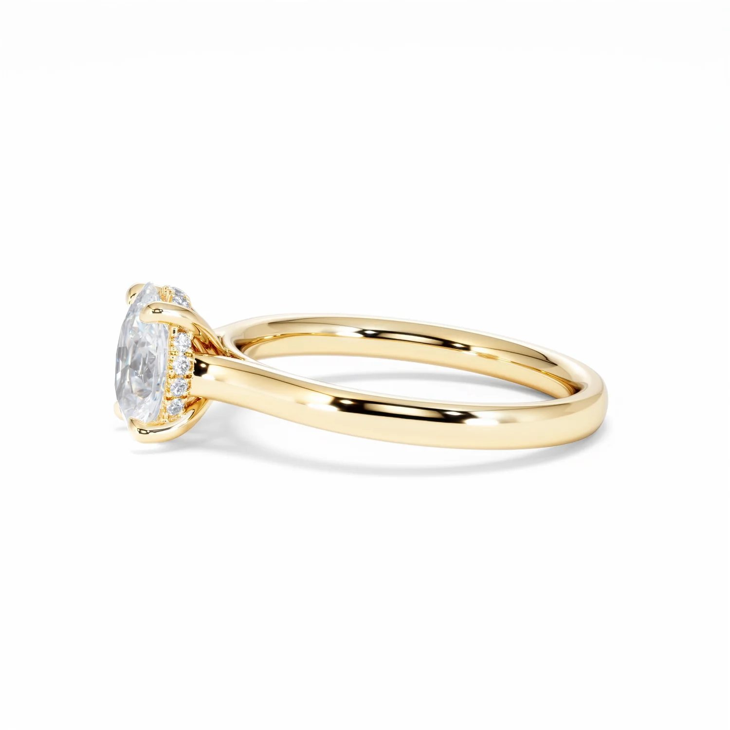 Amora Oval 1.00ct Hidden Halo Diamond Engagement Ring G/VS1 Set in 18K Gold - Image 73