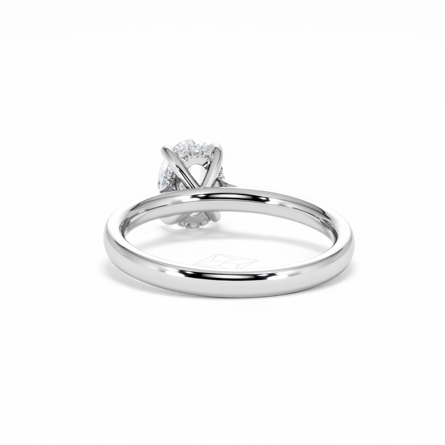 Amora Oval 1.00ct Hidden Halo Diamond Engagement Ring G/VS1 Set in Platinum - Image 53