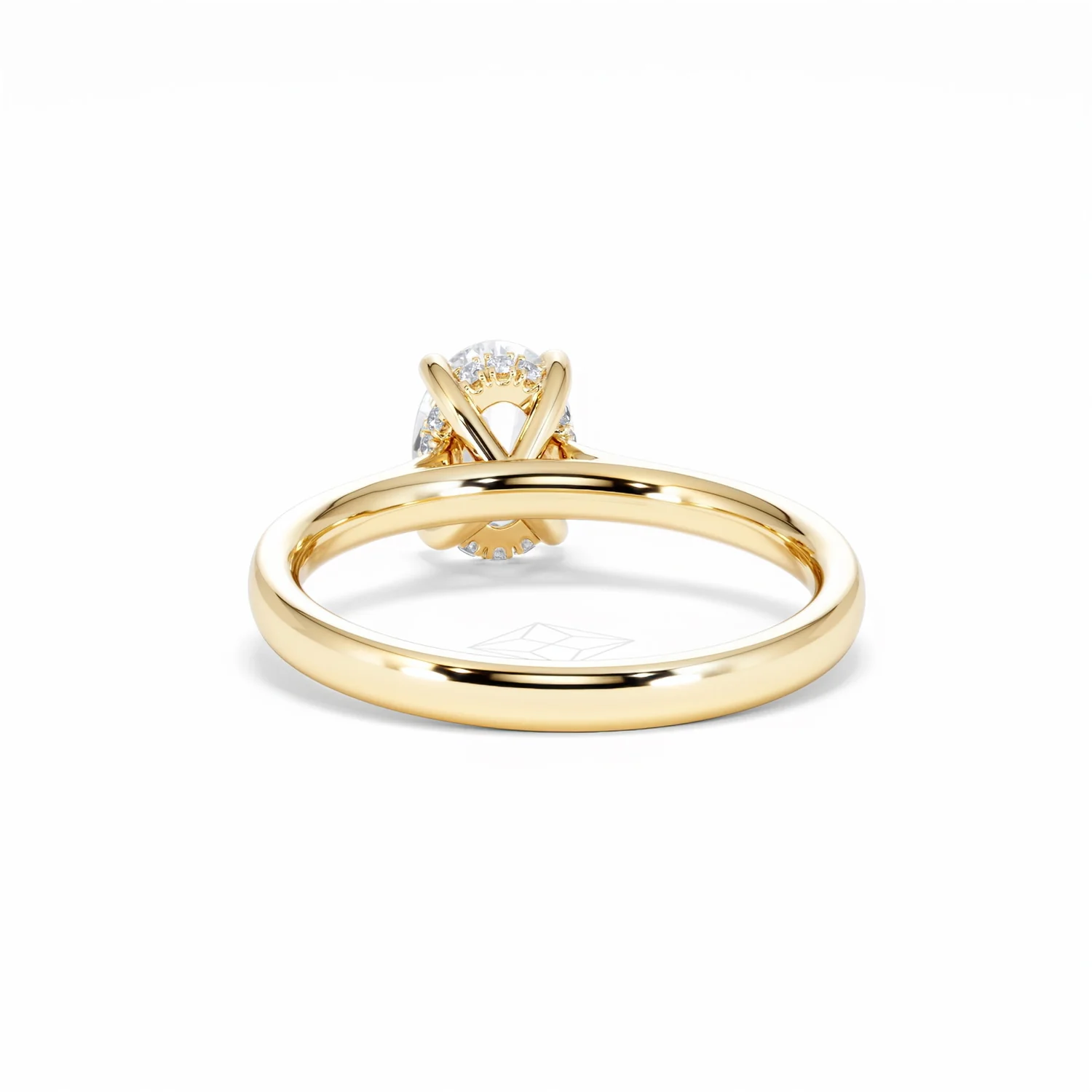 Amora Oval 1.00ct Hidden Halo Lab Diamond Engagement Ring F/VS1 Set in 18K Gold - Image 52