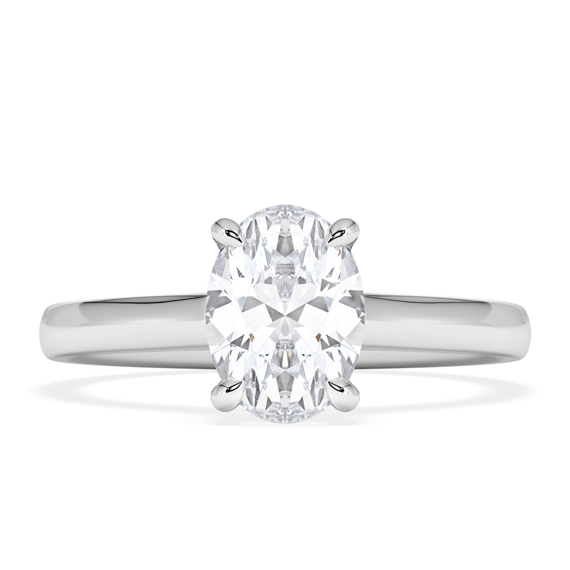 Amora Oval 1.00ct Hidden Halo Lab Diamond Engagement Ring F/VS1 Set in 18K White Gold - Image 5
