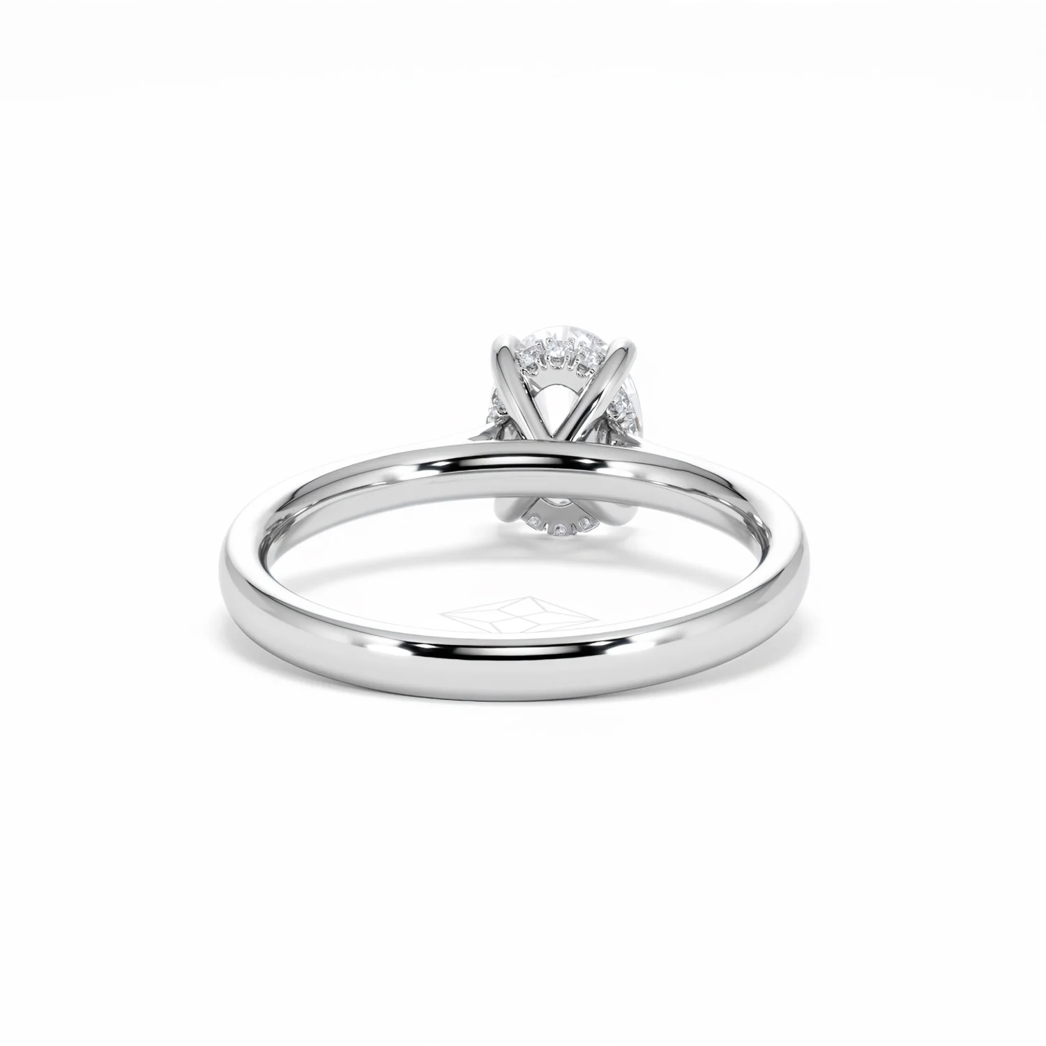 Amora Oval 1.00ct Hidden Halo Lab Diamond Engagement Ring F/VS1 Set in Platinum - Image 48