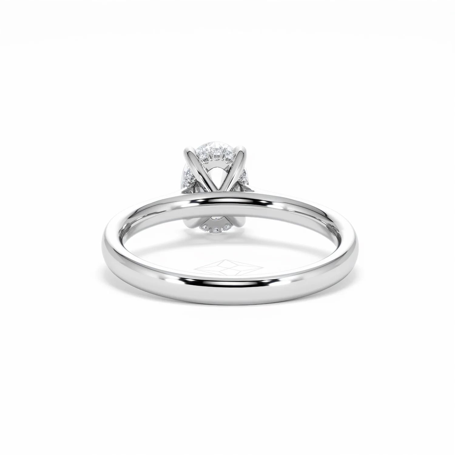 Amora Oval 1.00ct Hidden Halo Lab Diamond Engagement Ring F/VS1 Set in Platinum - Image 51