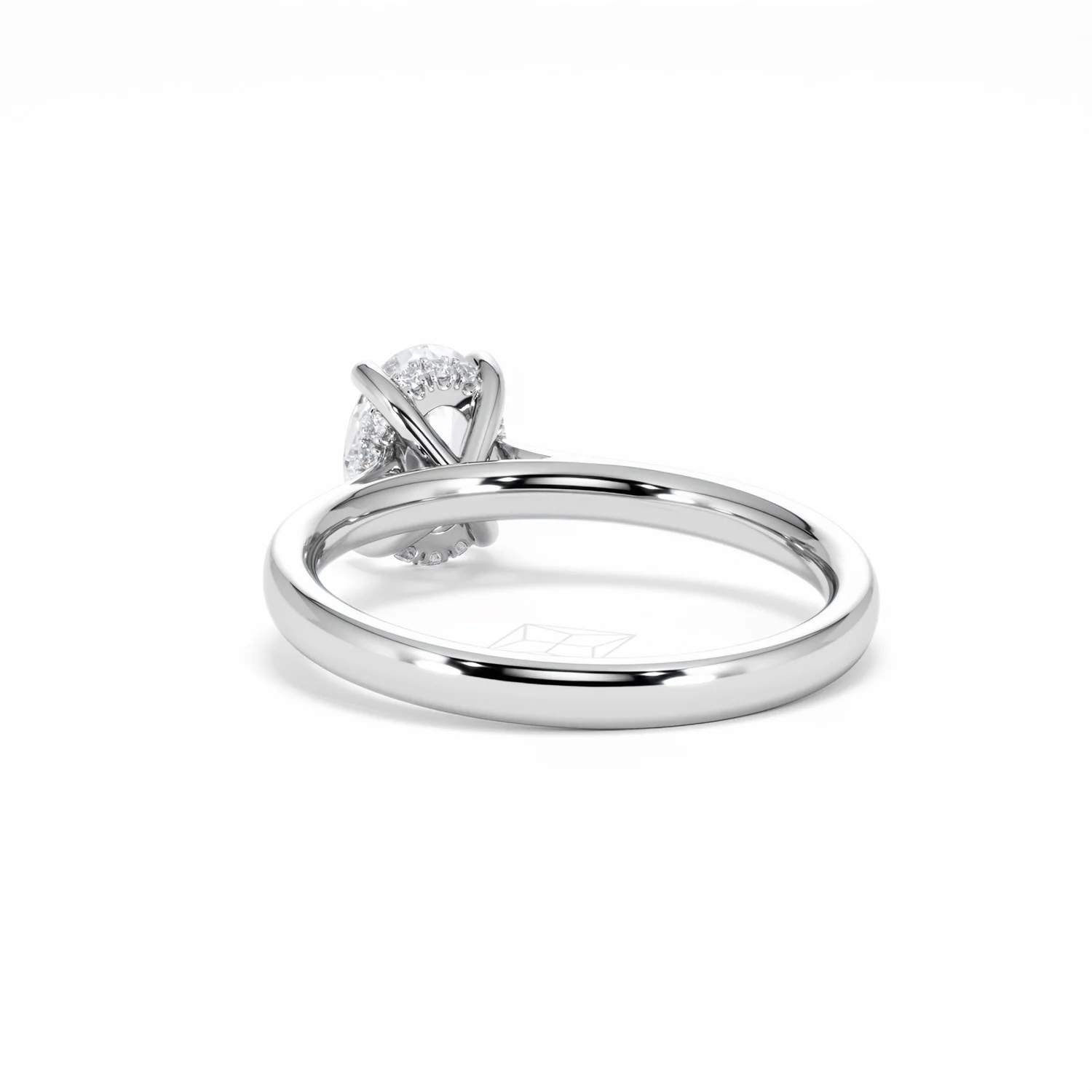 Amora Oval 1.00ct Hidden Halo Lab Diamond Engagement Ring F/VS1 Set in Platinum - Image 55