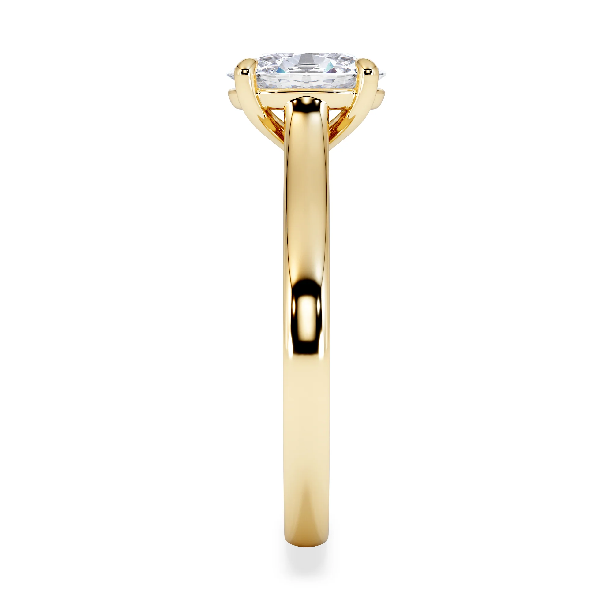 Amora Oval 1.00ct Lab Diamond Engagement Ring F/VS1 Set in 18K Gold - Image 5