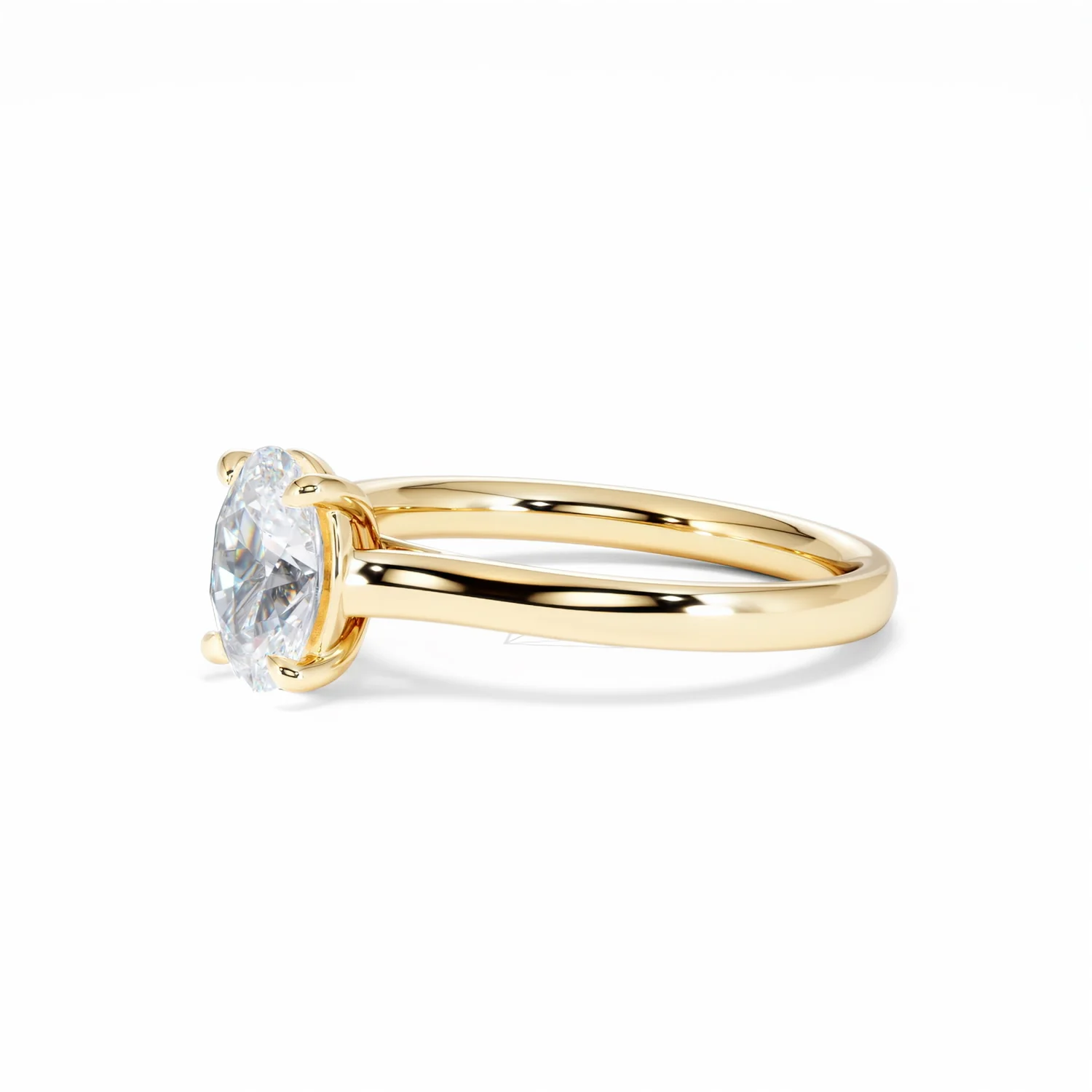 Amora Oval 1.00ct Lab Diamond Engagement Ring F/VS1 Set in 18K Gold - Image 76