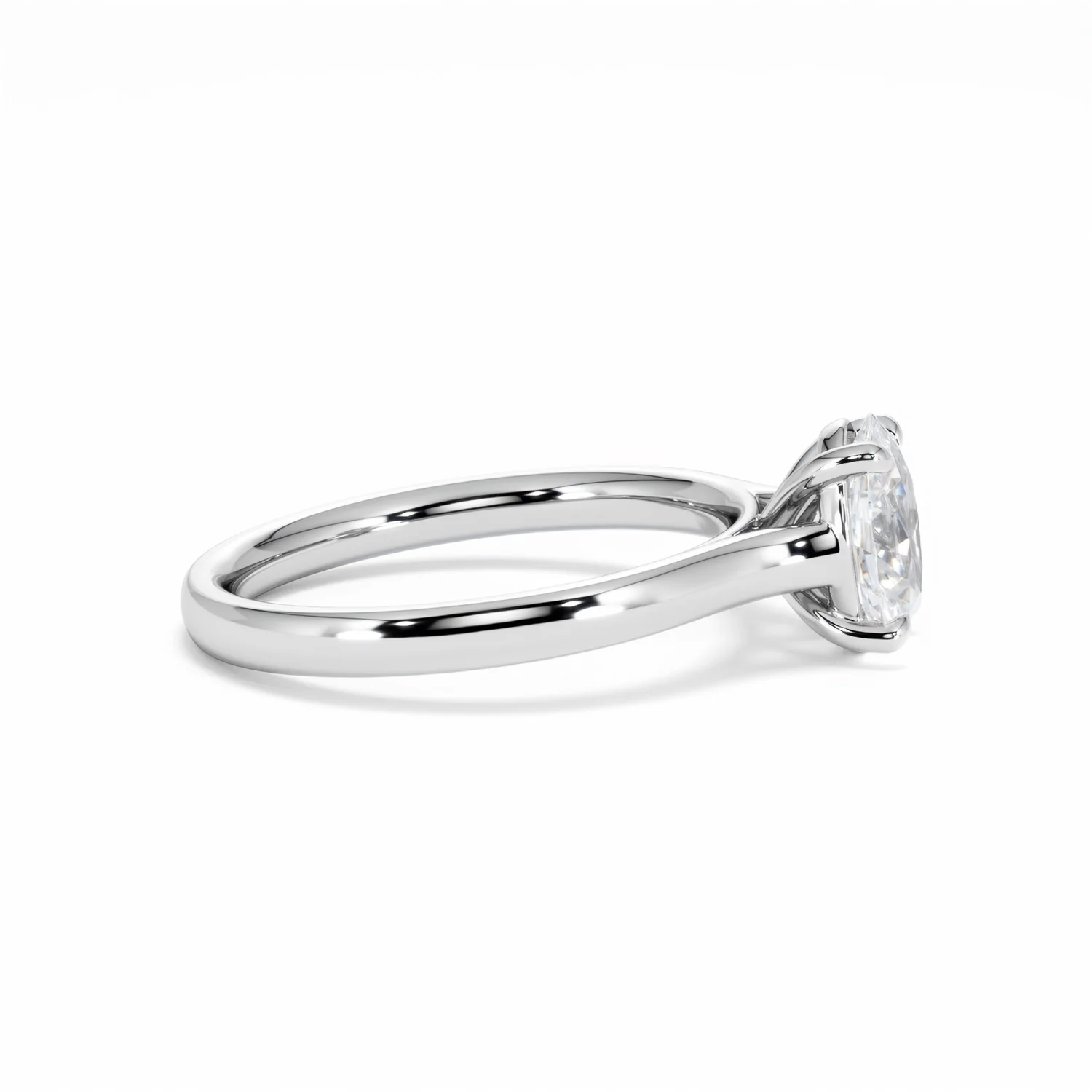 Amora Oval 1.00ct Lab Diamond Engagement Ring F/VS1 Set in 18K White Gold - Image 28