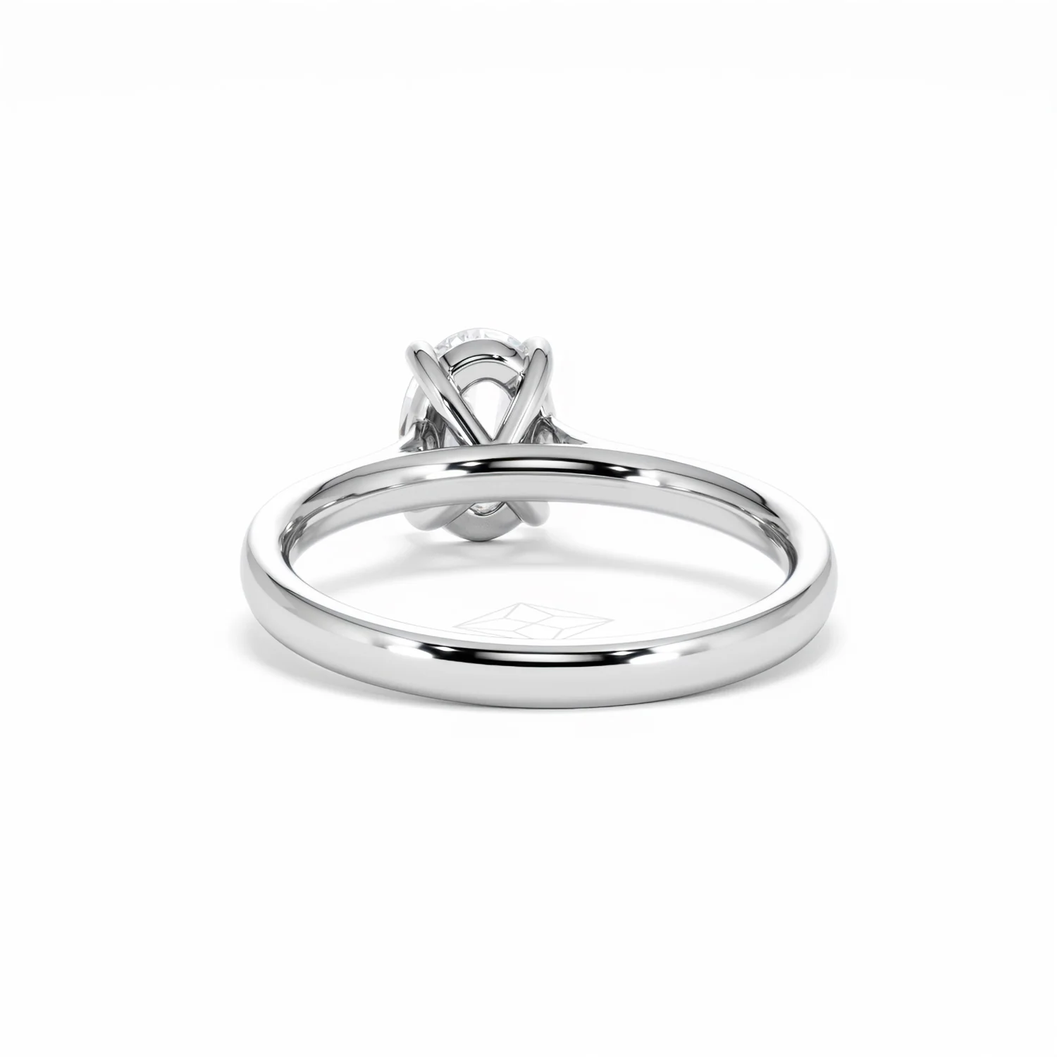 Amora Oval 1.00ct Lab Diamond Engagement Ring F/VS1 Set in 18K White Gold - Image 52