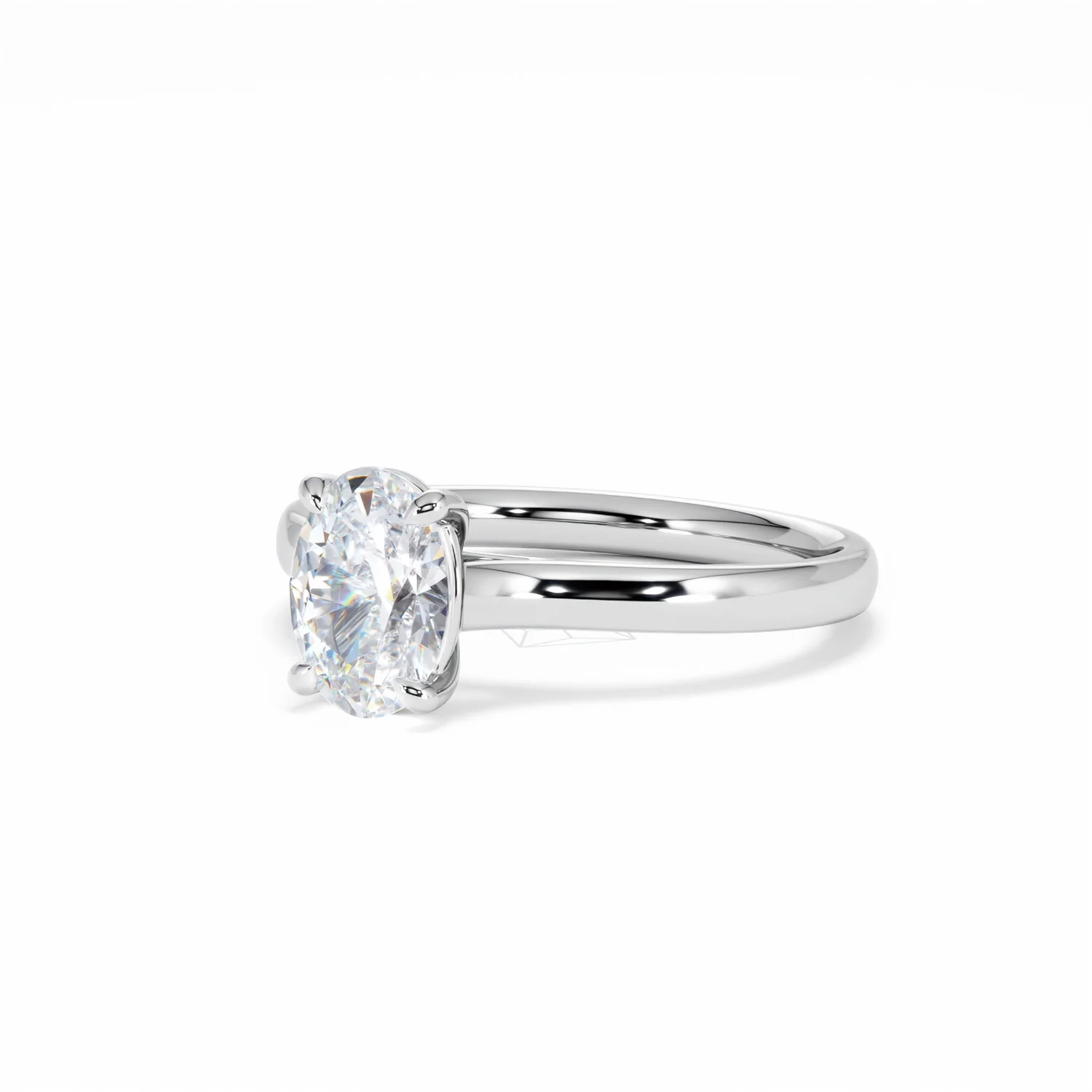 Amora Oval 1.00ct Lab Diamond Engagement Ring F/VS1 Set in 18K White Gold - Image 83