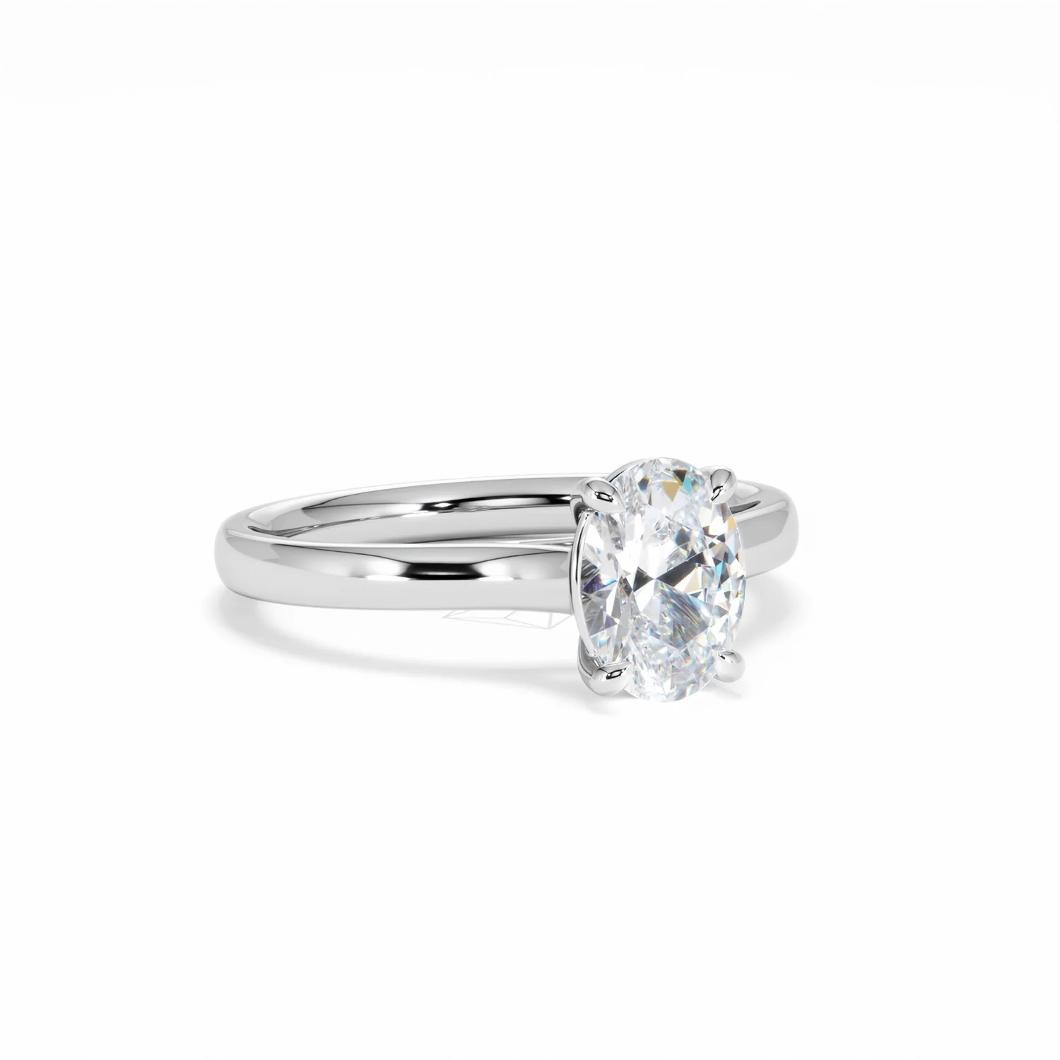 Amora Oval 1.00ct Lab Diamond Engagement Ring F/VS1 Set in Platinum - Image 15