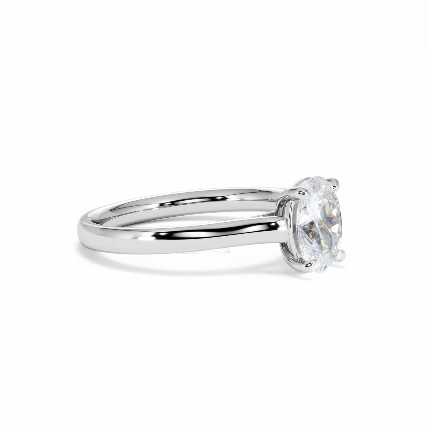 Amora Oval 1.00ct Lab Diamond Engagement Ring F/VS1 Set in Platinum - Image 21