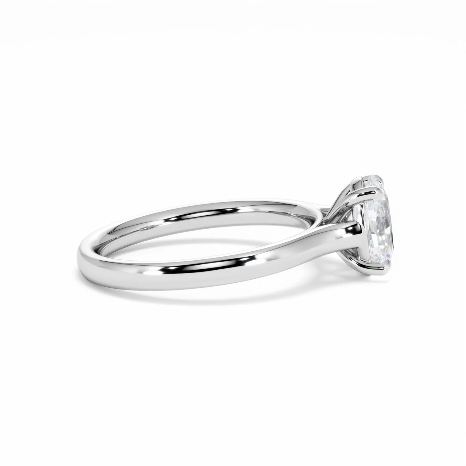 Amora Oval 1.00ct Lab Diamond Engagement Ring F/VS1 Set in Platinum - Image 29