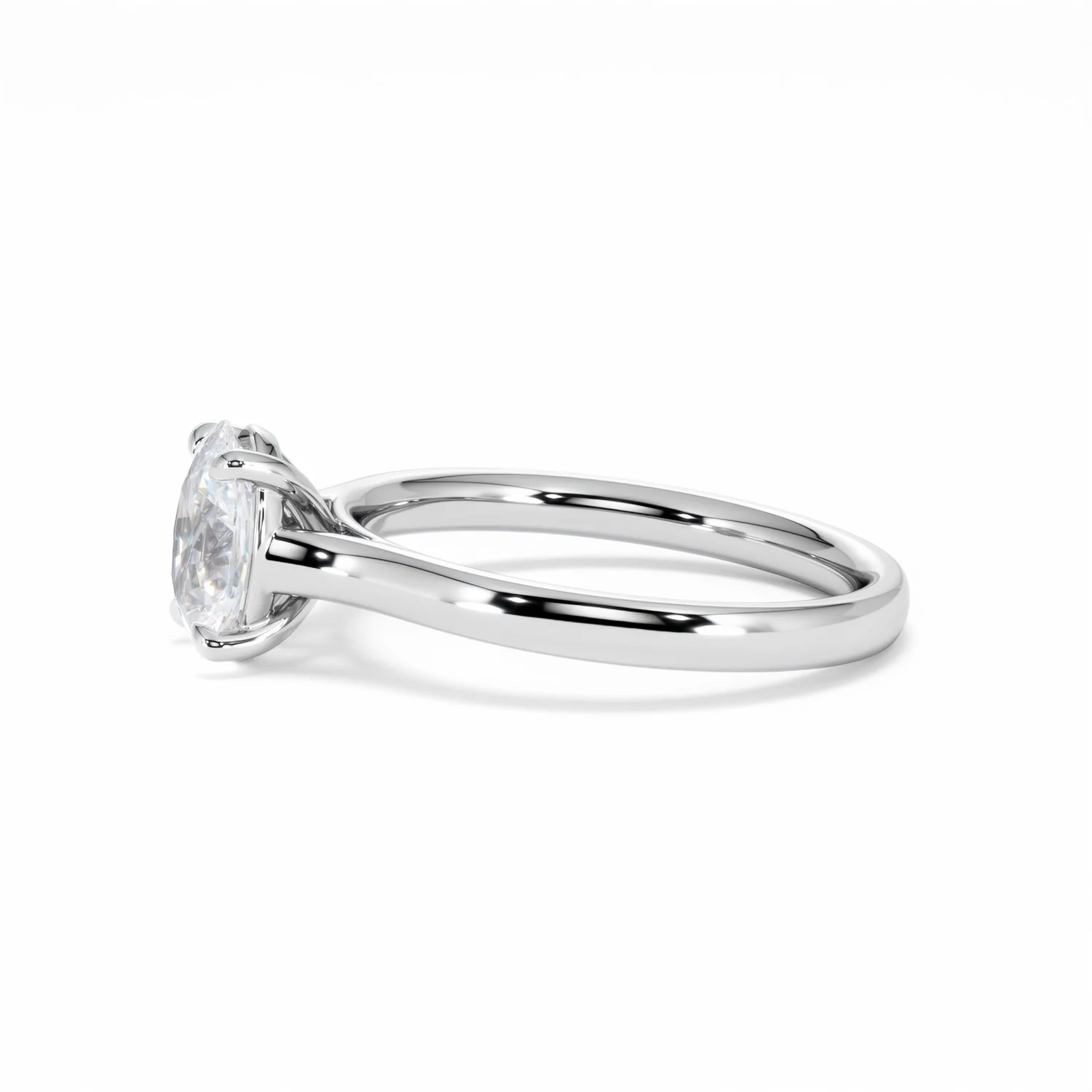 Amora Oval 1.00ct Lab Diamond Engagement Ring F/VS1 Set in Platinum - Image 73