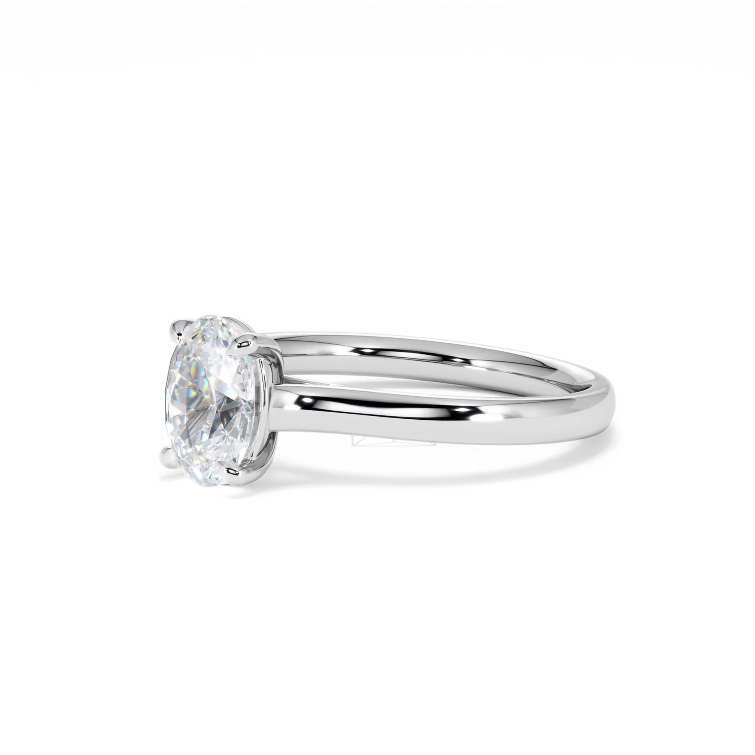 Amora Oval 1.00ct Lab Diamond Engagement Ring F/VS1 Set in Platinum - Image 80
