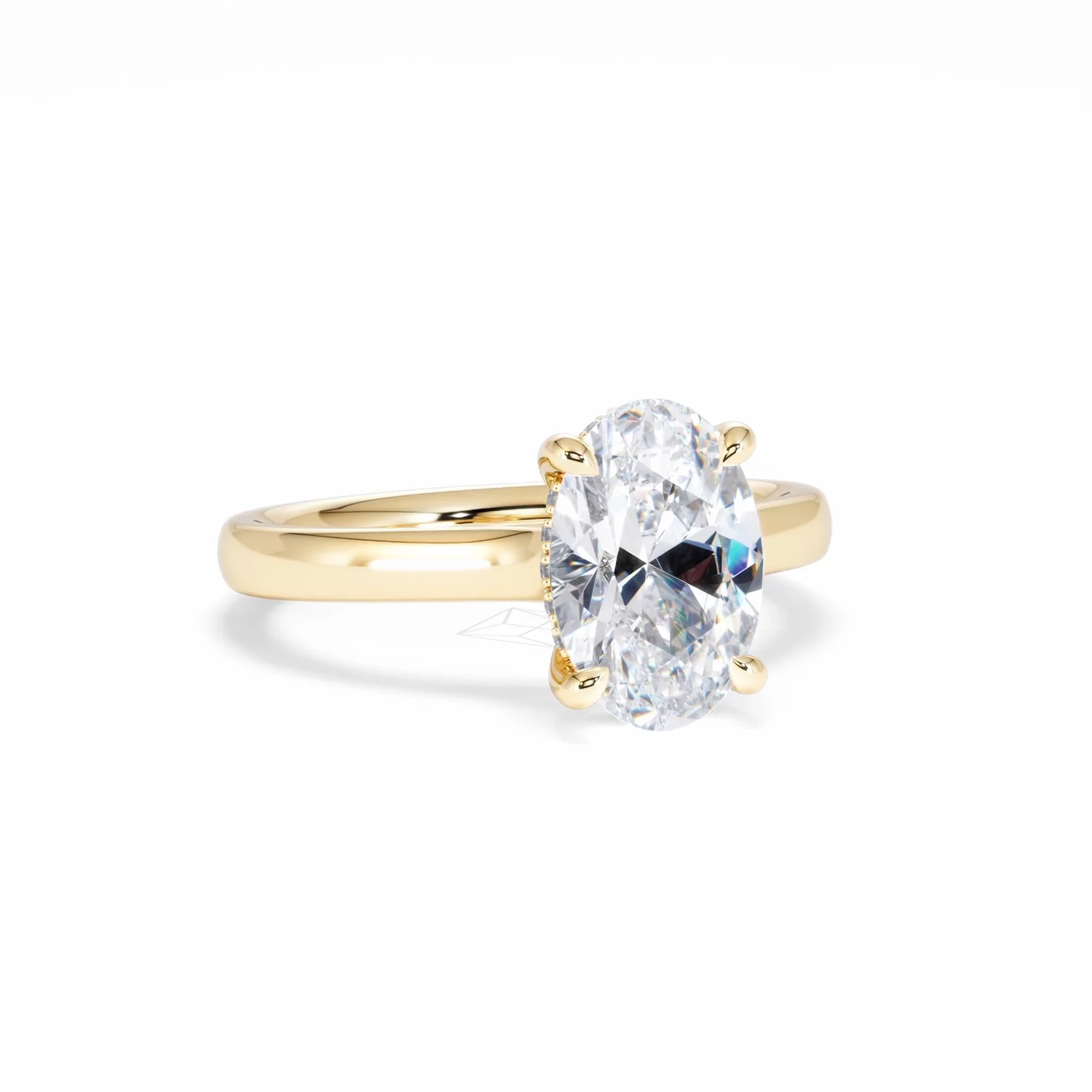 Amora Oval 2.00ct Hidden Halo Lab Diamond Engagement Ring F/VS1 Set in 18K Gold - Image 14