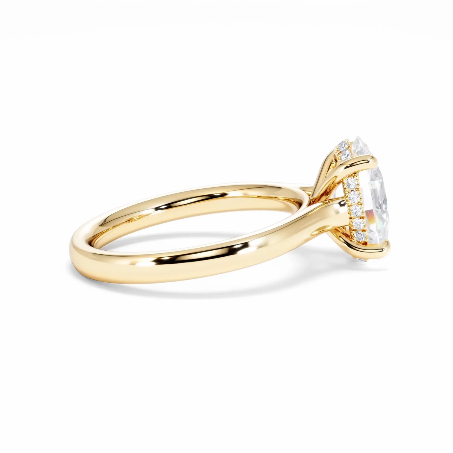 Amora Oval 2.00ct Hidden Halo Lab Diamond Engagement Ring F/VS1 Set in 18K Gold - Image 31
