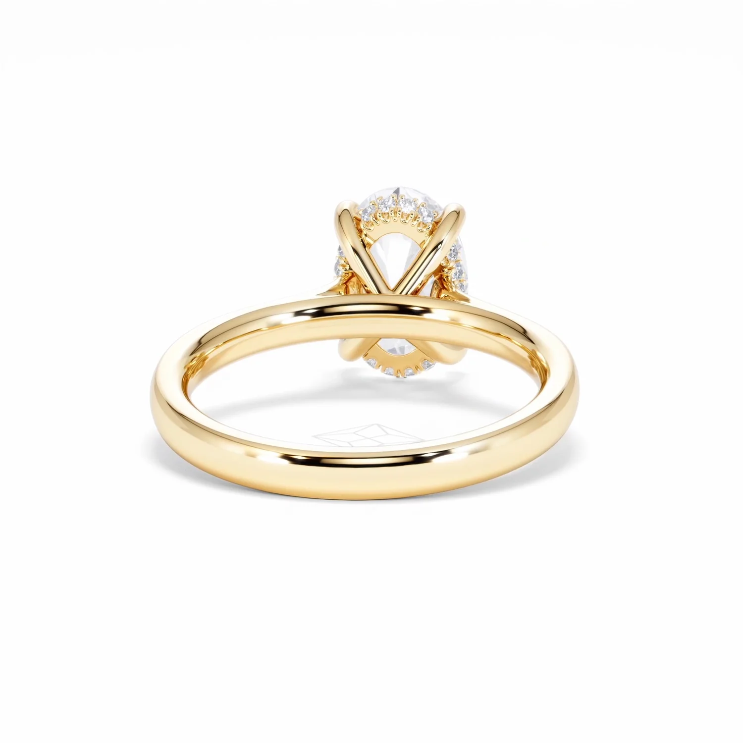 Amora Oval 2.00ct Hidden Halo Lab Diamond Engagement Ring F/VS1 Set in 18K Gold - Image 48