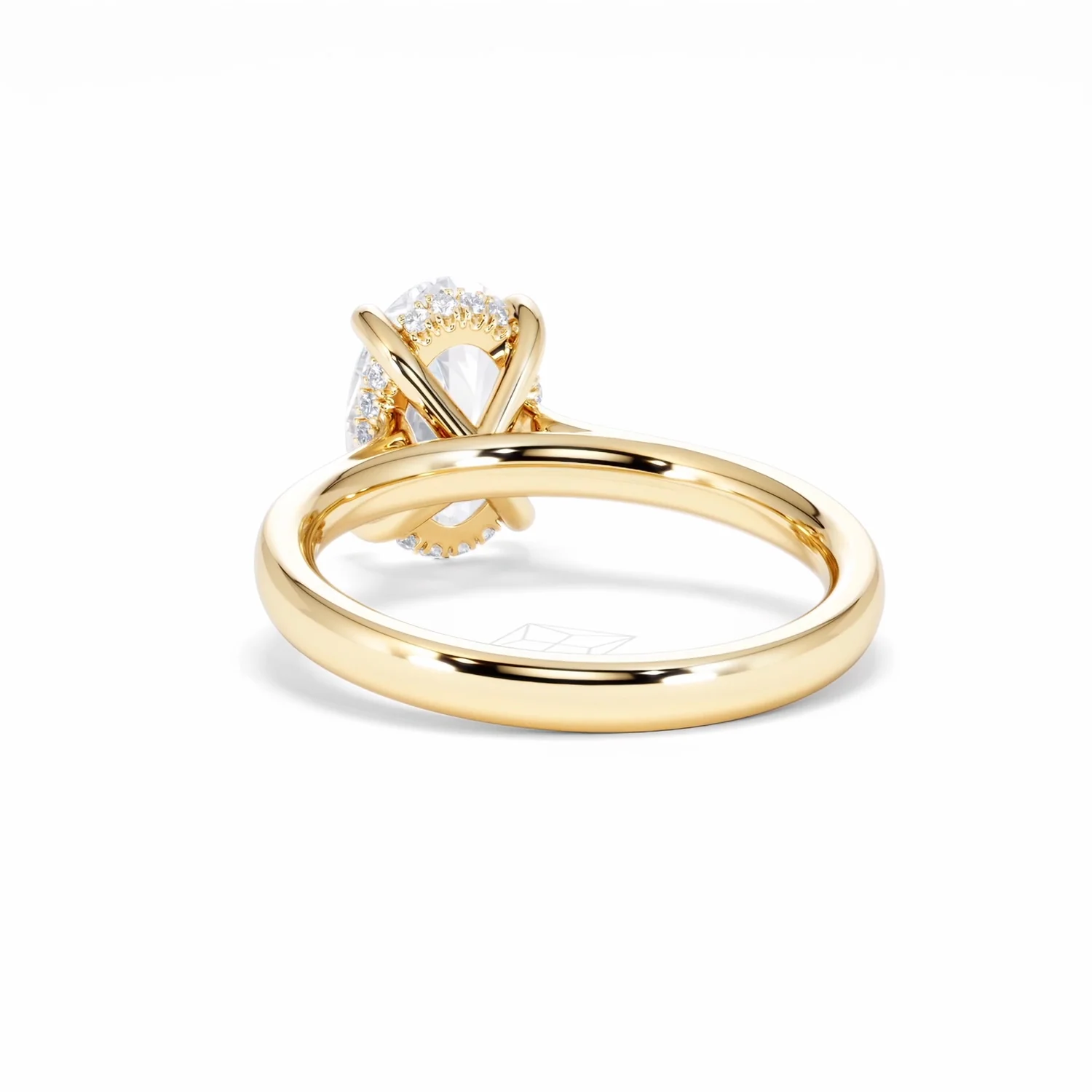 Amora Oval 2.00ct Hidden Halo Lab Diamond Engagement Ring F/VS1 Set in 18K Gold - Image 54