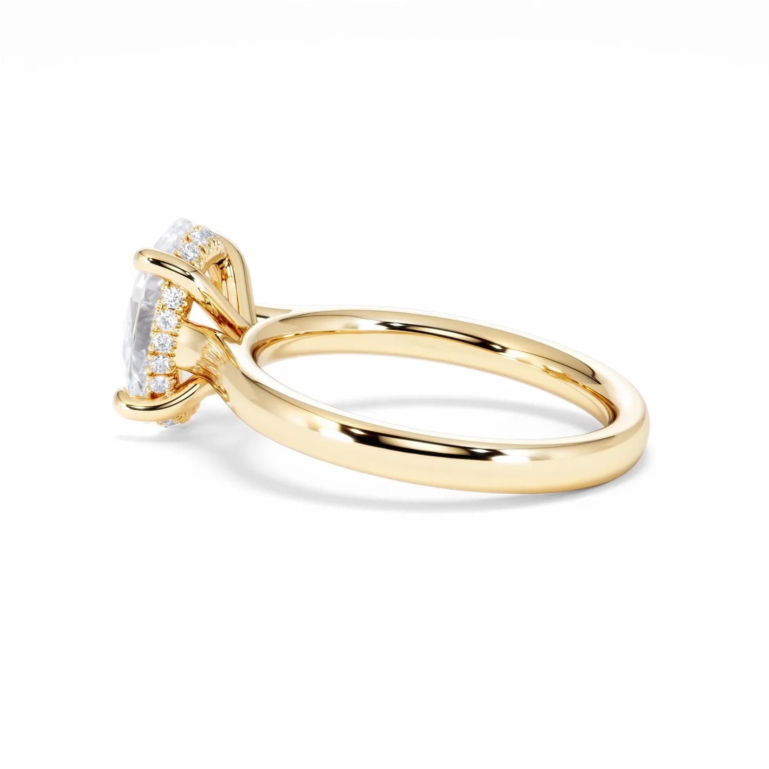 Amora Oval 2.00ct Hidden Halo Lab Diamond Engagement Ring F/VS1 Set in 18K Gold - Image 65