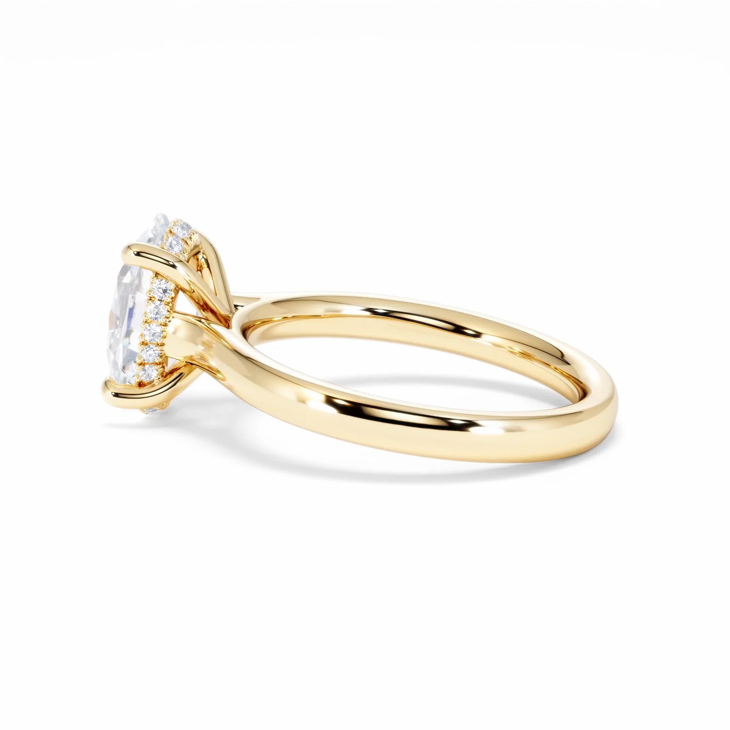 Amora Oval 2.00ct Hidden Halo Lab Diamond Engagement Ring F/VS1 Set in 18K Gold - Image 67
