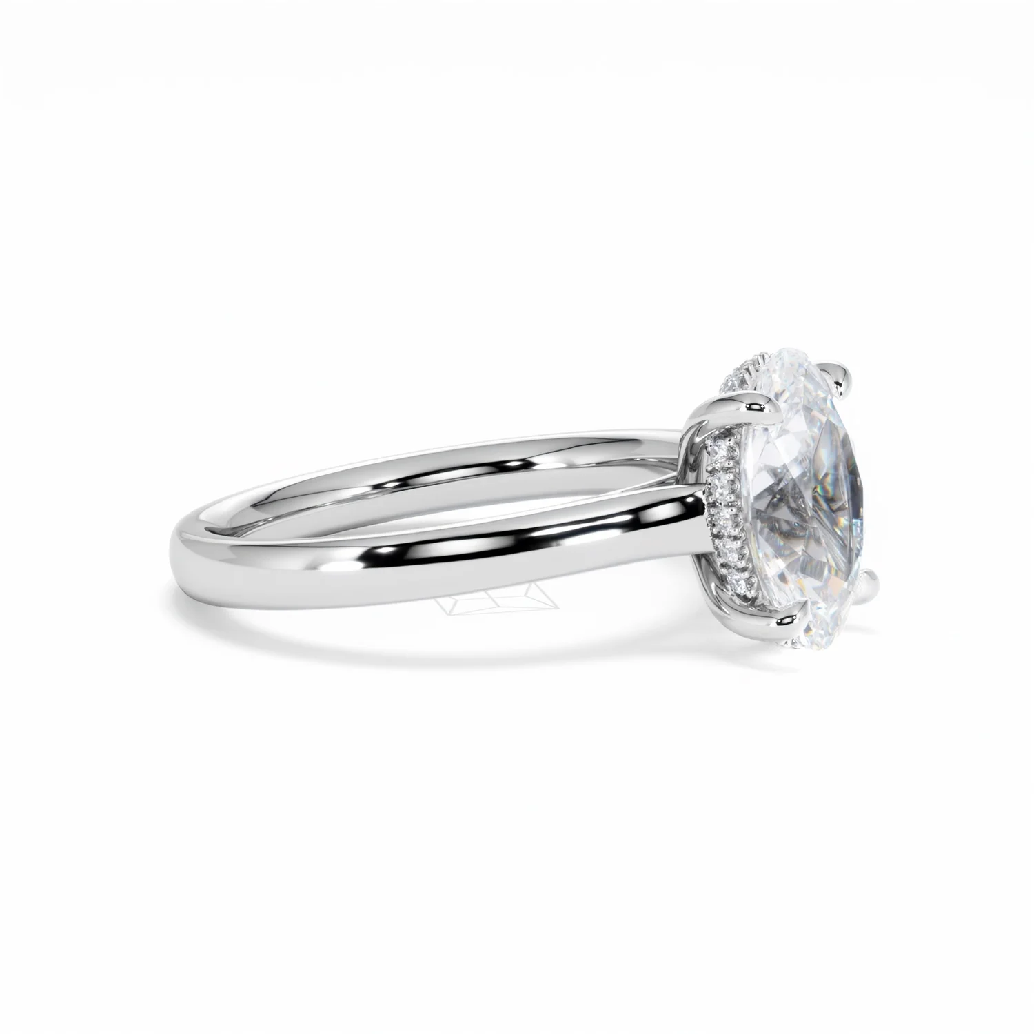 Amora Oval 2.00ct Hidden Halo Lab Diamond Engagement Ring F/VS1 Set in 18K White Gold - Image 23