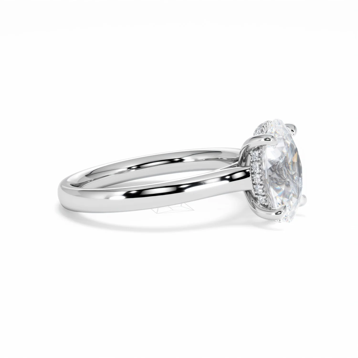 Amora Oval 2.00ct Hidden Halo Lab Diamond Engagement Ring F/VS1 Set in 18K White Gold - Image 24