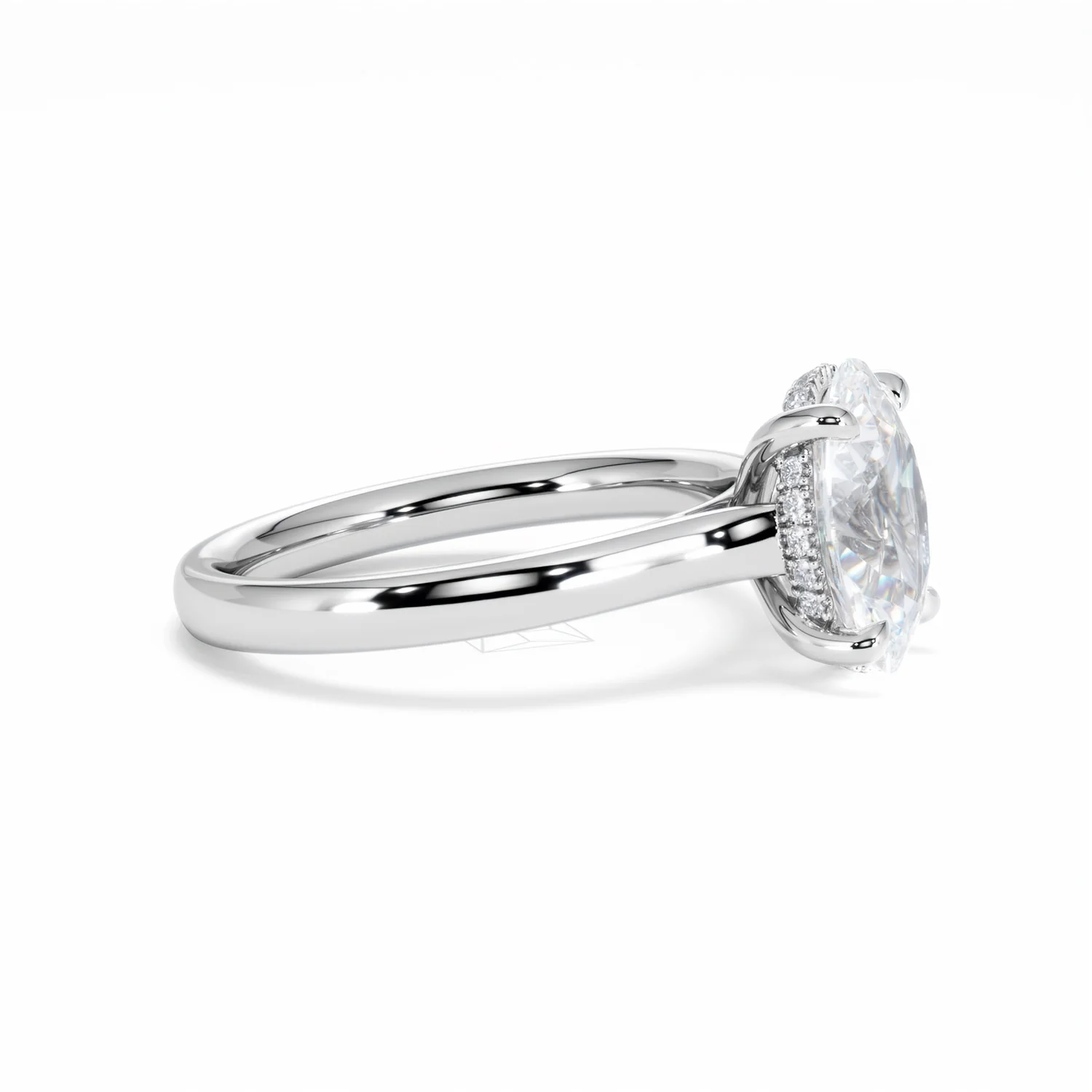 Amora Oval 2.00ct Hidden Halo Lab Diamond Engagement Ring F/VS1 Set in 18K White Gold - Image 25