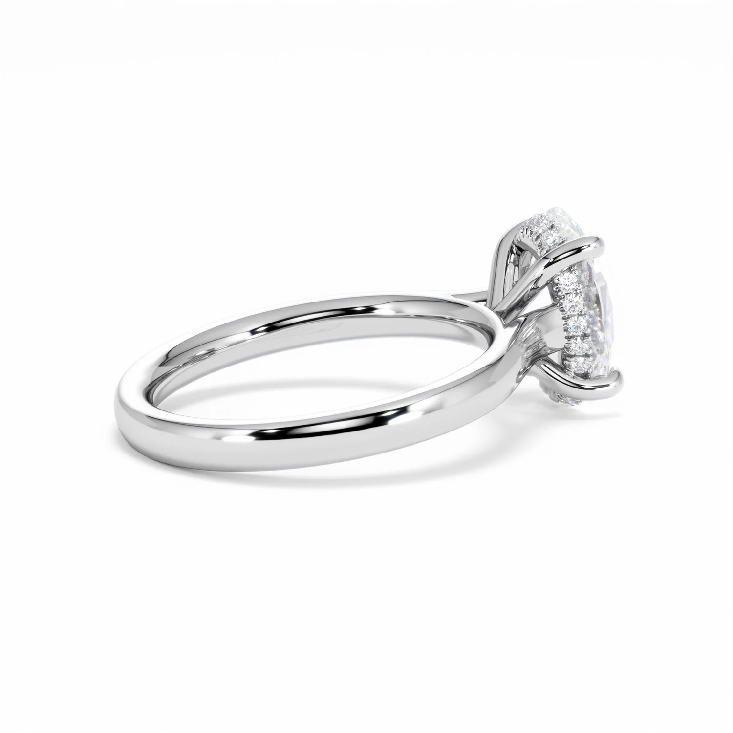 Amora Oval 2.00ct Hidden Halo Lab Diamond Engagement Ring F/VS1 Set in 18K White Gold - Image 35