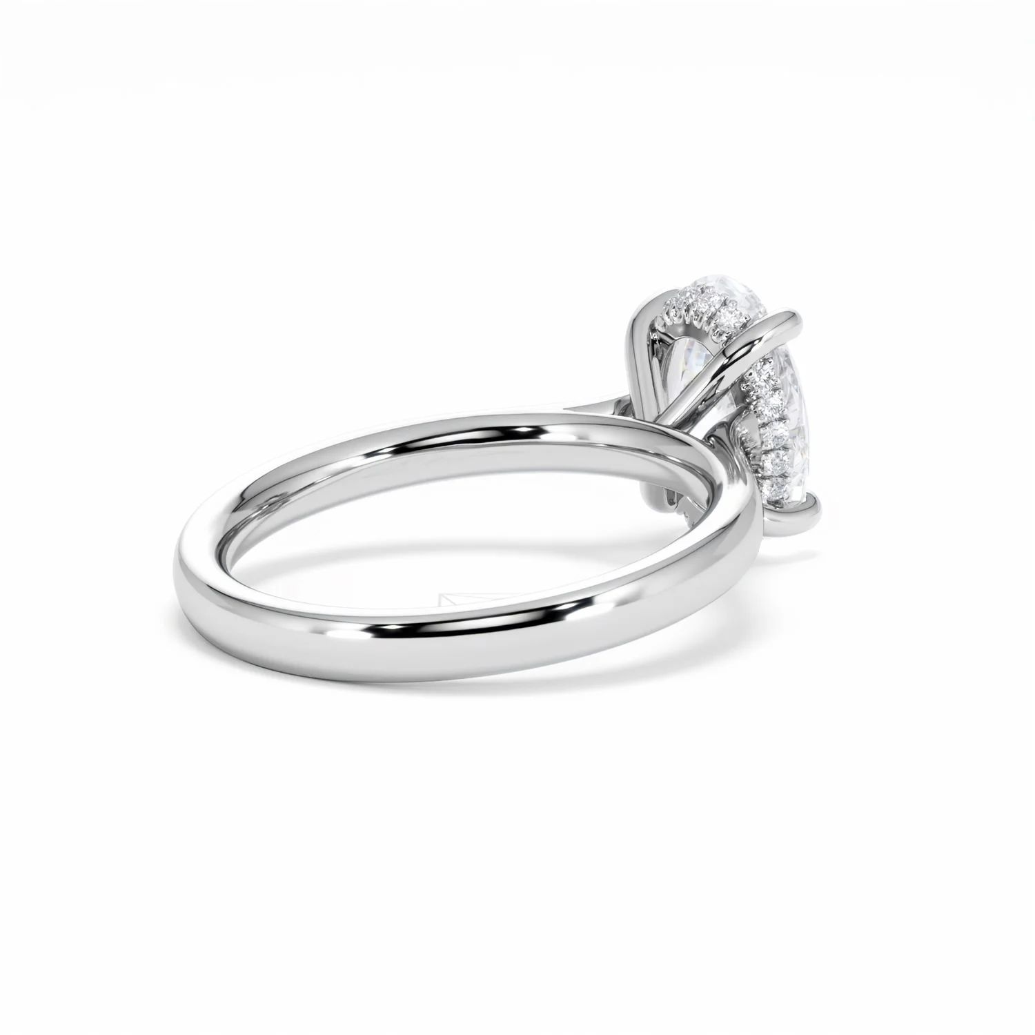 Amora Oval 2.00ct Hidden Halo Lab Diamond Engagement Ring F/VS1 Set in 18K White Gold - Image 40