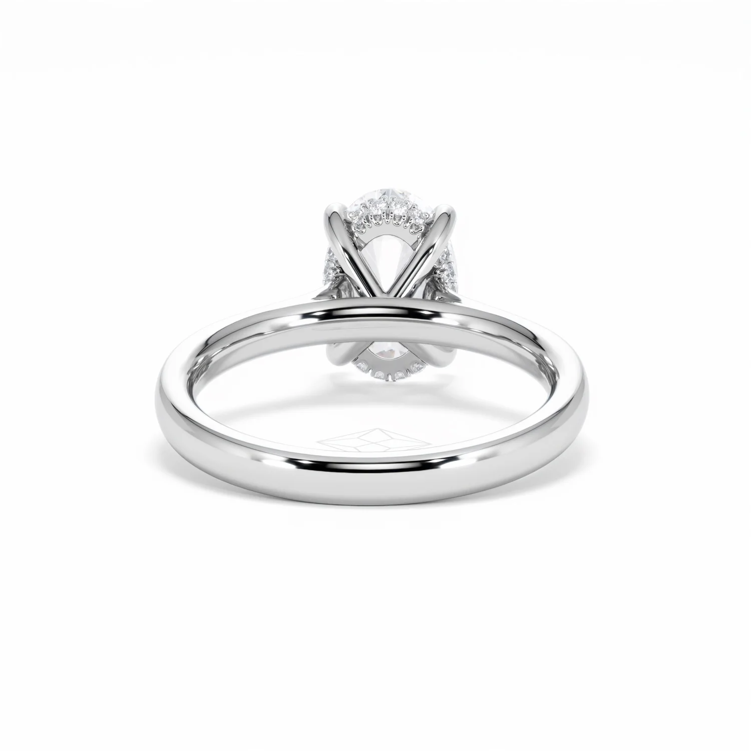 Amora Oval 2.00ct Hidden Halo Lab Diamond Engagement Ring F/VS1 Set in 18K White Gold - Image 49