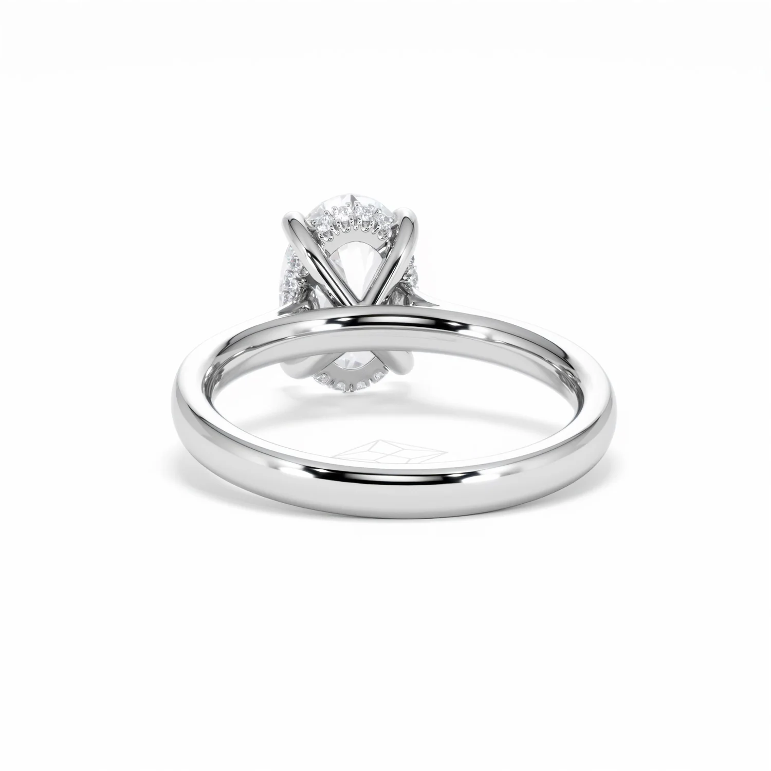Amora Oval 2.00ct Hidden Halo Lab Diamond Engagement Ring F/VS1 Set in 18K White Gold - Image 52