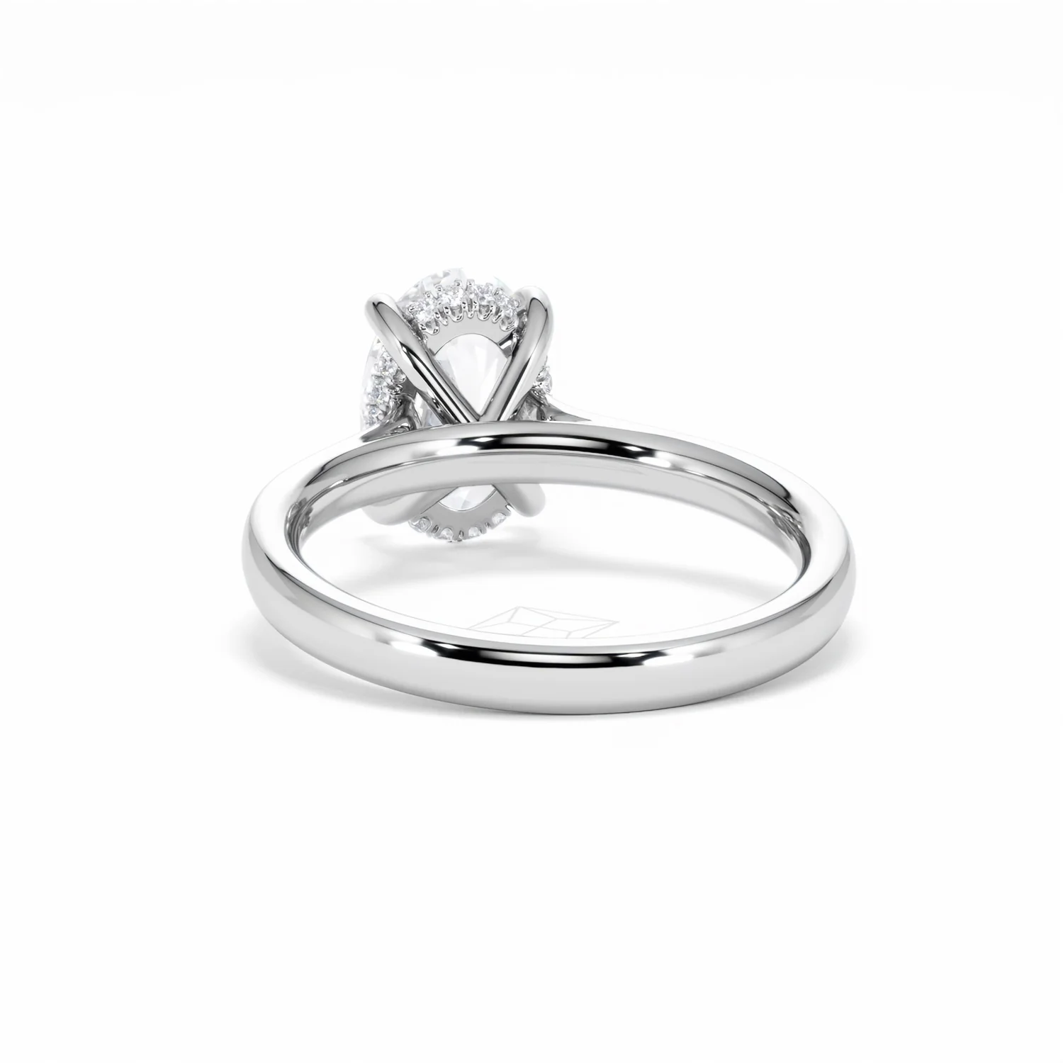 Amora Oval 2.00ct Hidden Halo Lab Diamond Engagement Ring F/VS1 Set in 18K White Gold - Image 53